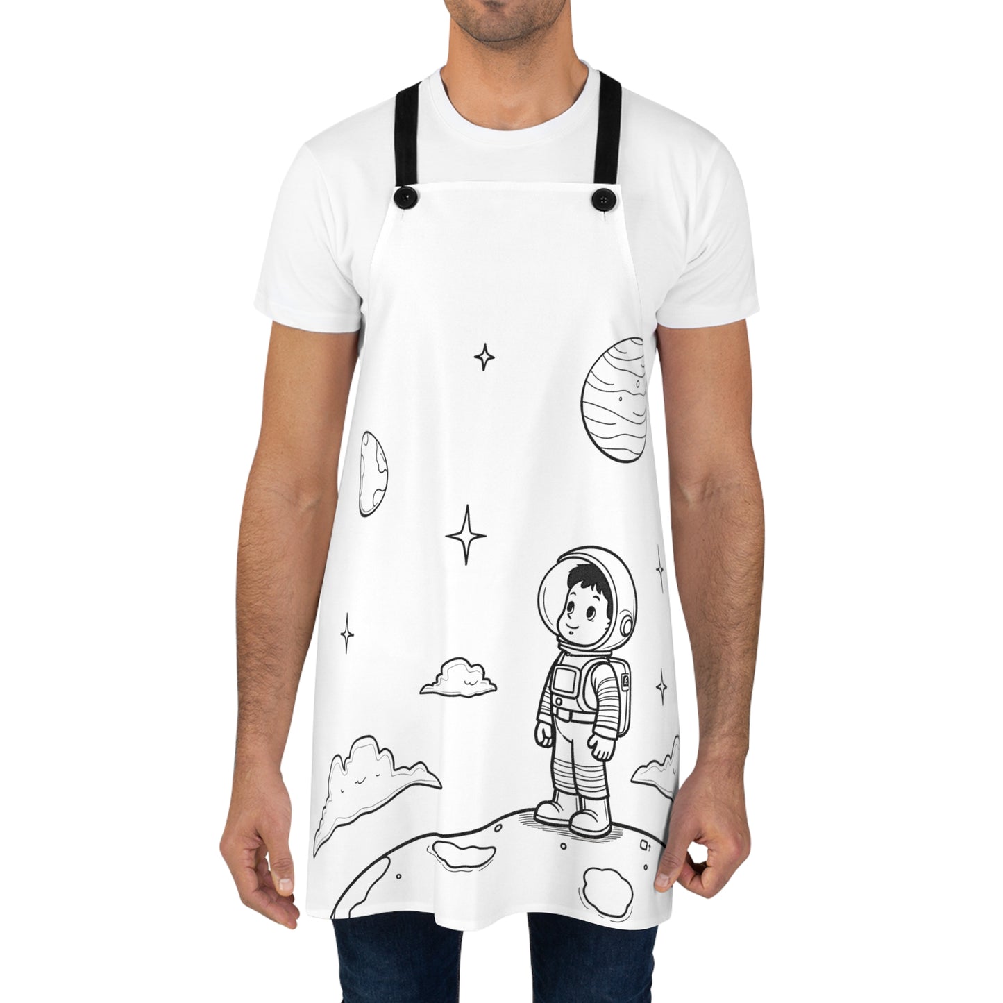 Apron Coloring Kit with 10 Fabric Markers - Space Explorer