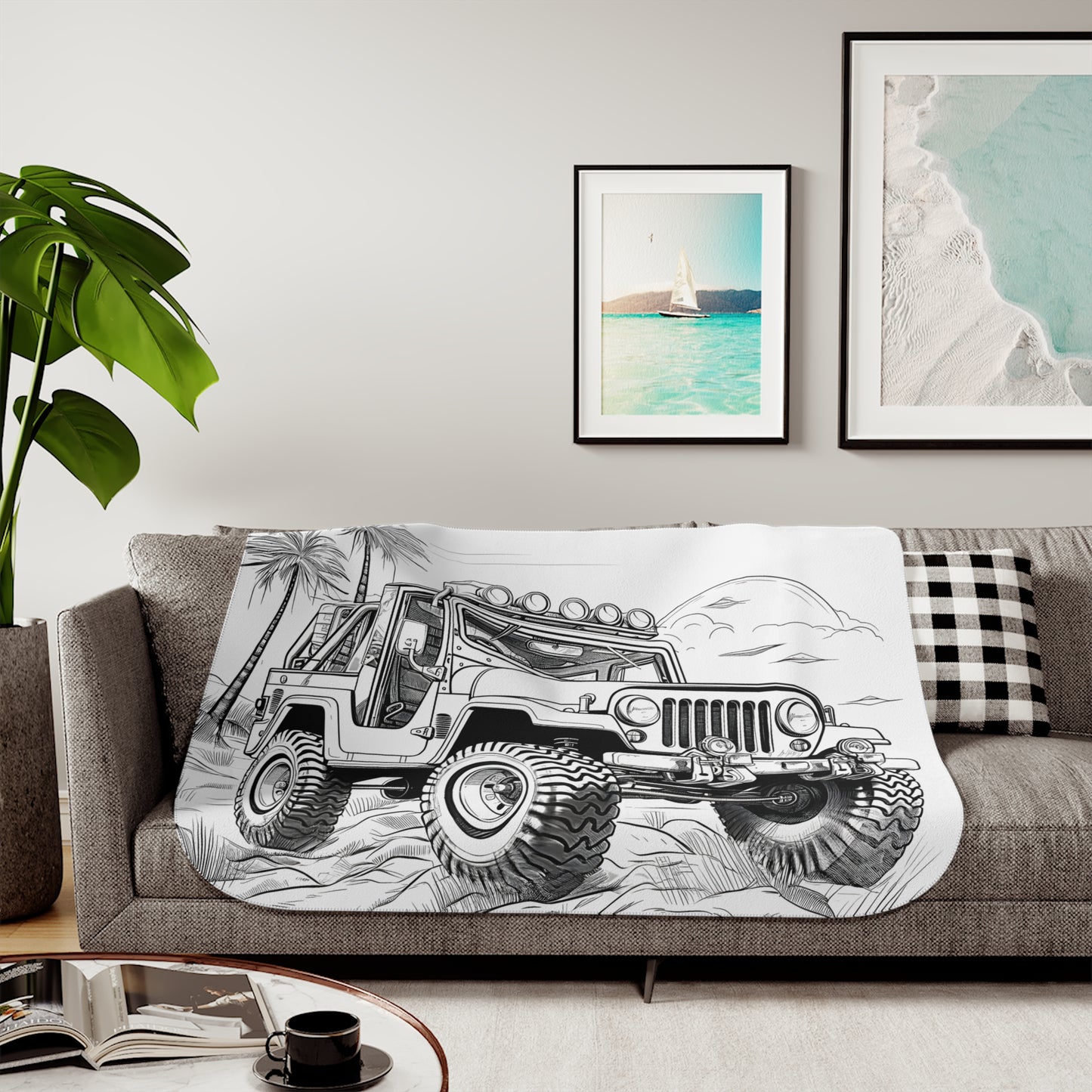 Blanket Coloring Kit with 10 Fabric Markers - Jeep