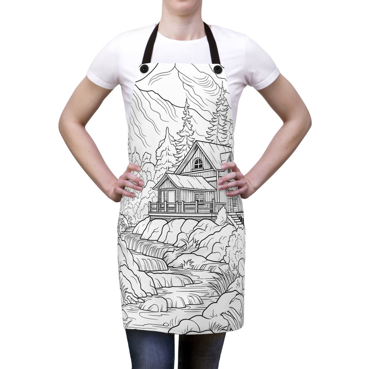 Apron Coloring Kit with 10 Fabric Markers - Mountain House