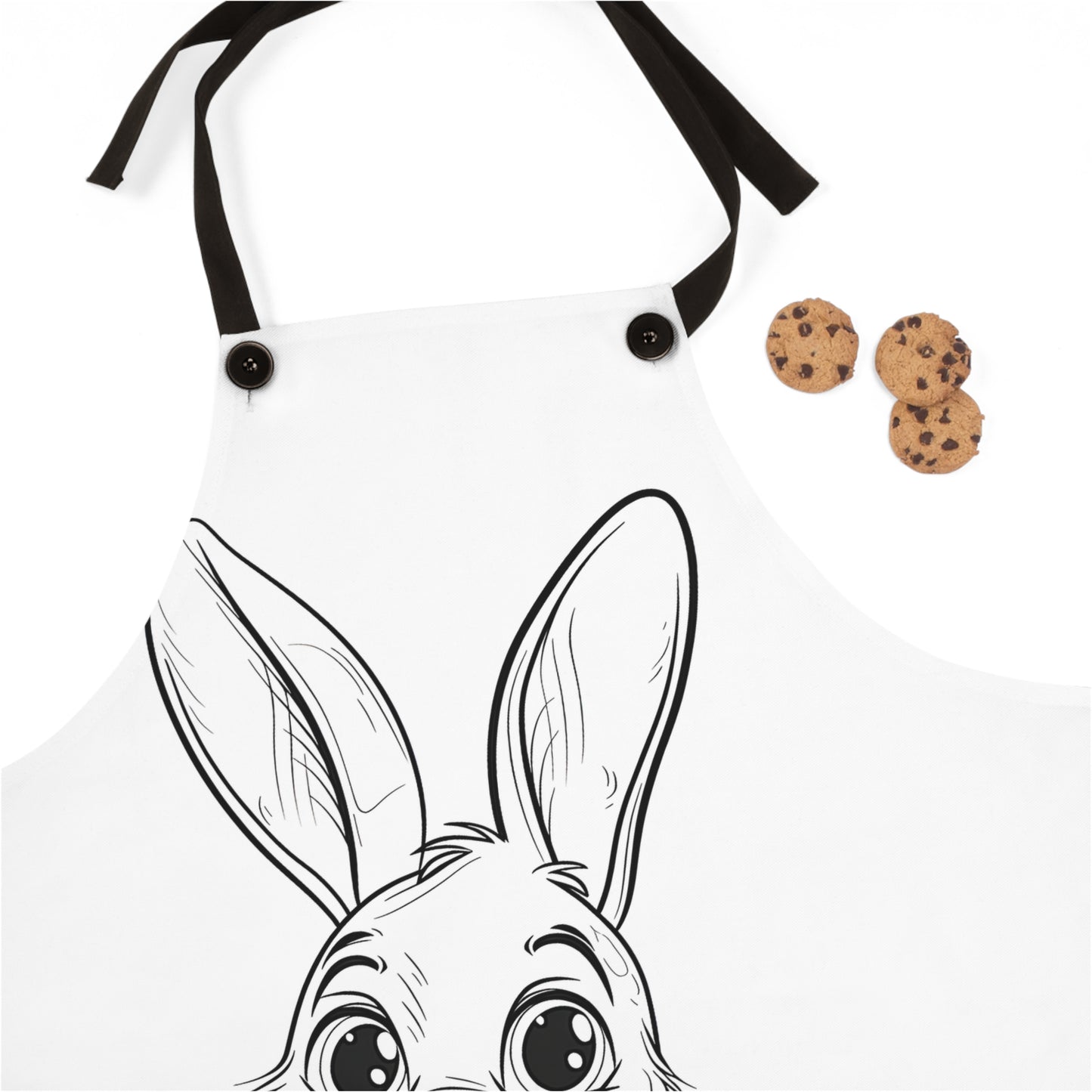 Apron Coloring Kit with 10 Fabric Markers - Cute Bunny