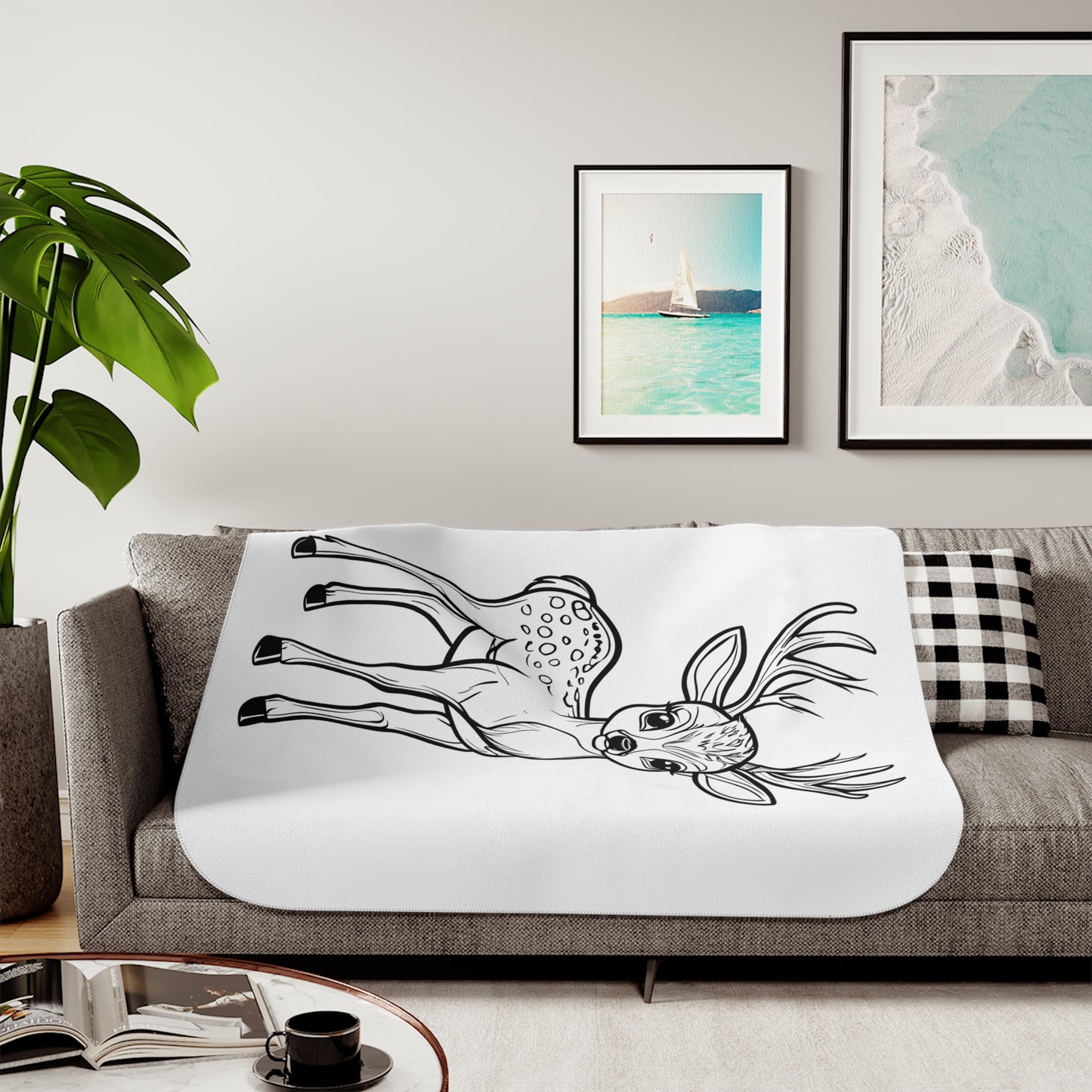 Blanket Coloring Kit with 10 Fabric Markers - Deer