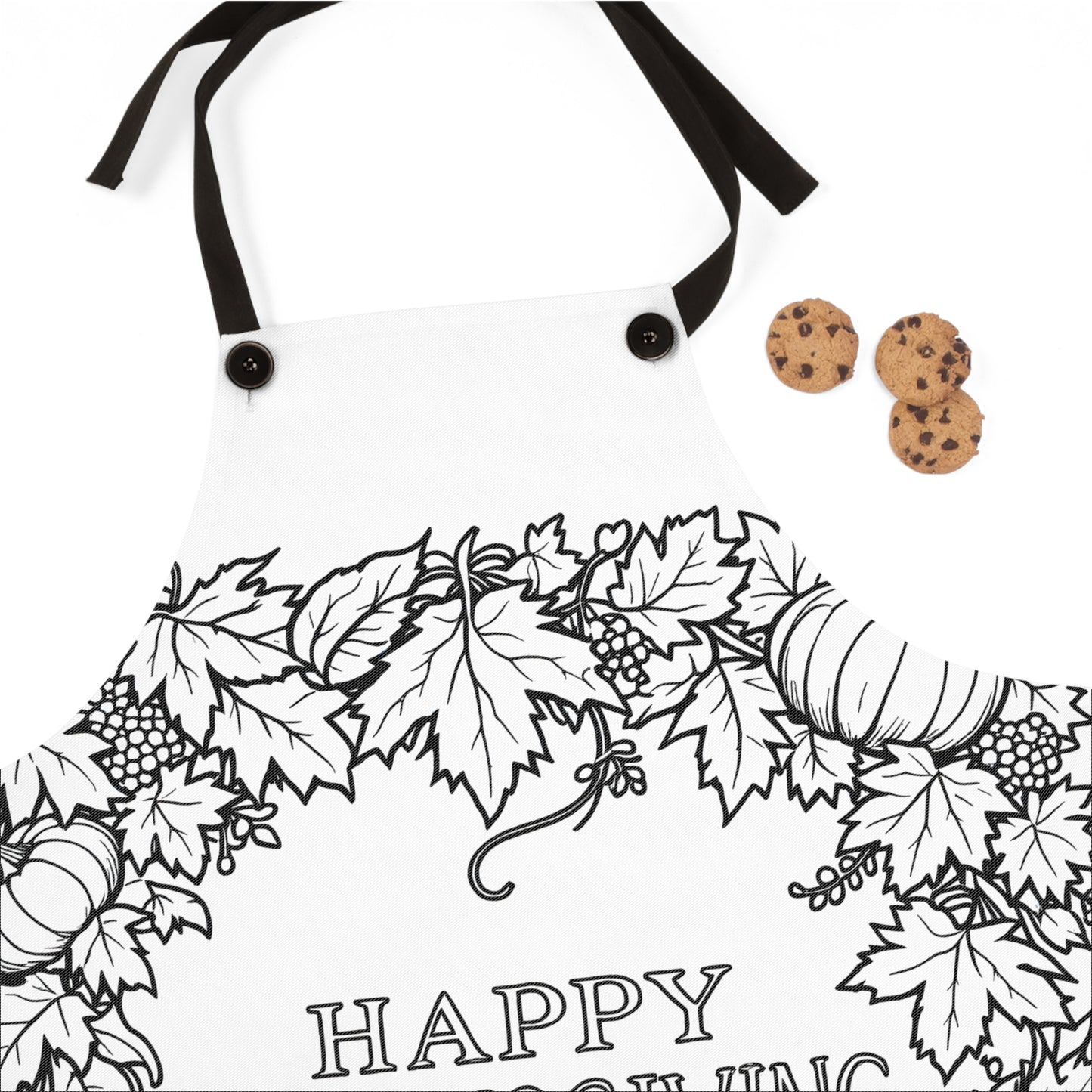 Apron Coloring Kit with 10 Fabric Markers - Thanksgiving