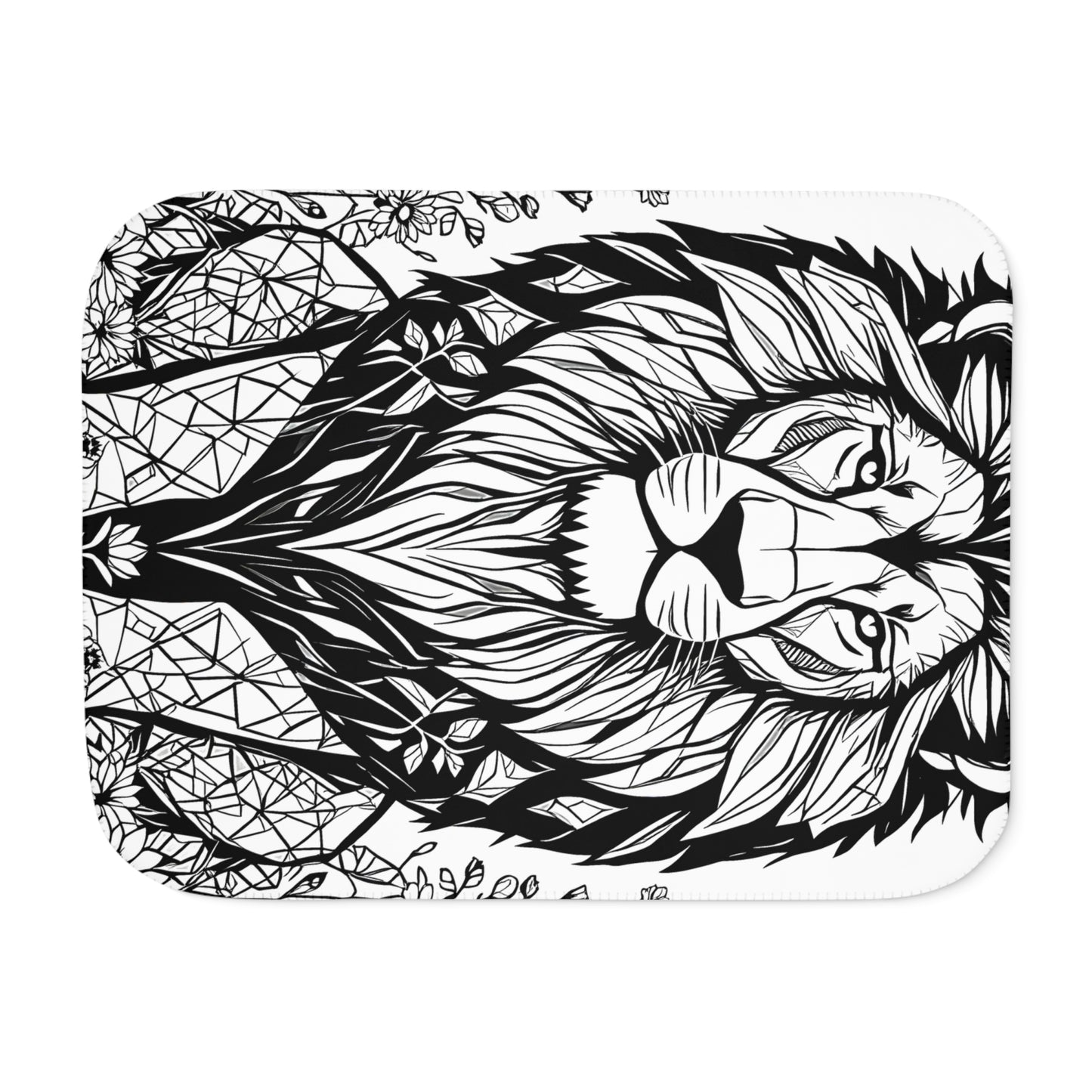 Blanket Coloring Kit with 10 Fabric Markers - Lion and Flowers