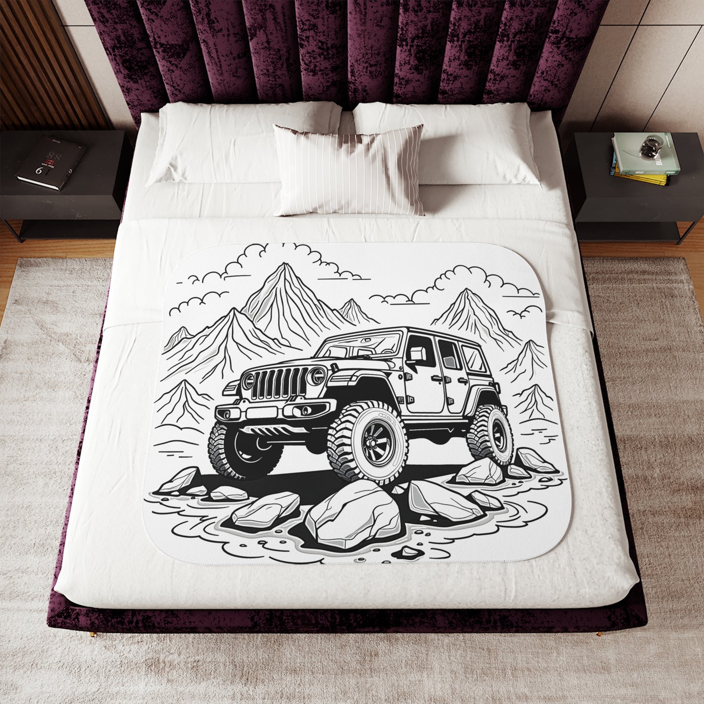 Blanket Coloring Kit with 10 Fabric Markers - Jeep