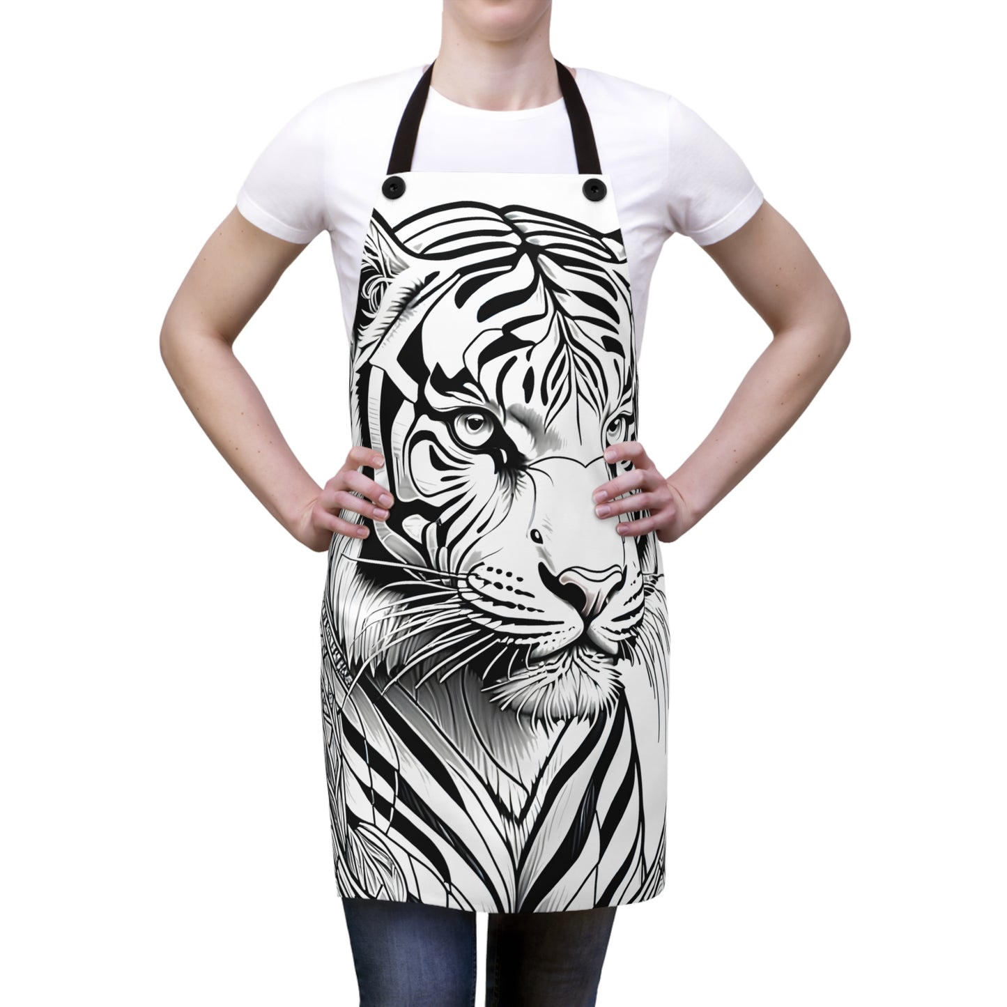 Apron Coloring Kit with 10 Fabric Markers - Tigers