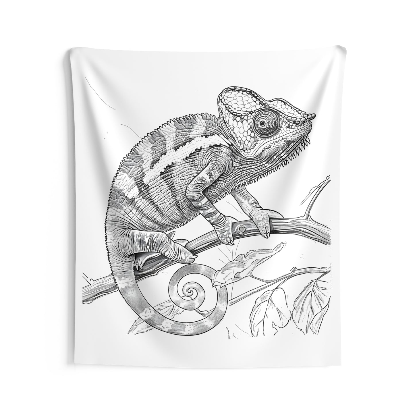 Indoor Wall Tapestries Coloring Kit with 10 Fabric Markers - Chameleon