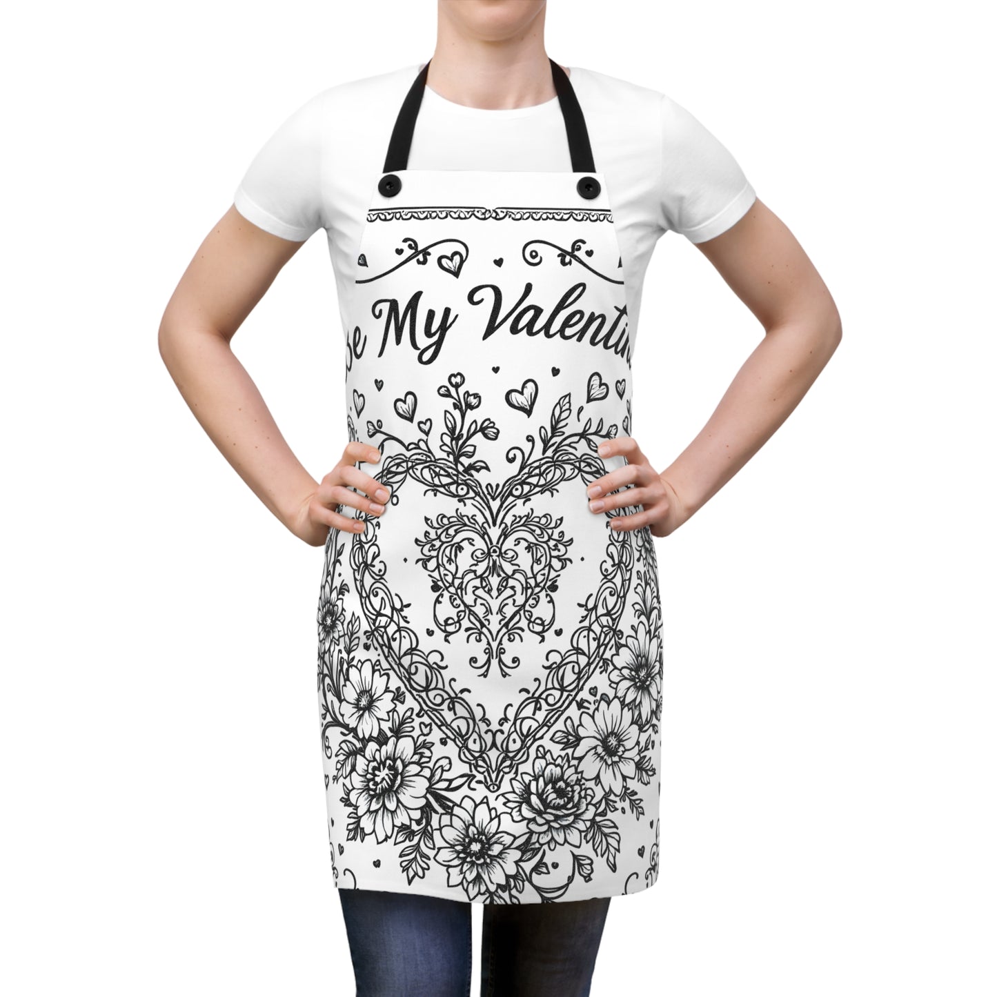 Apron Coloring Kit with 10 Fabric Markers - Valentine's Day