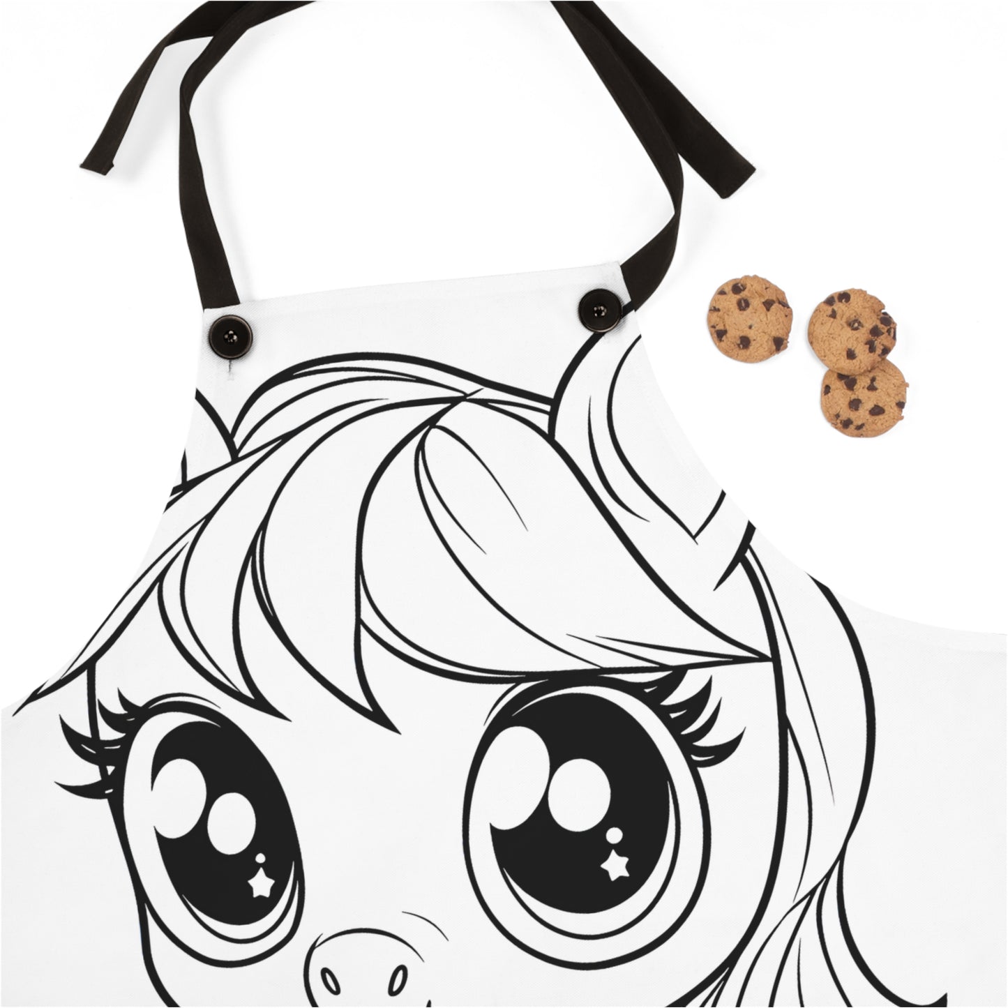 Apron Coloring Kit with 10 Fabric Markers - Cute Pony