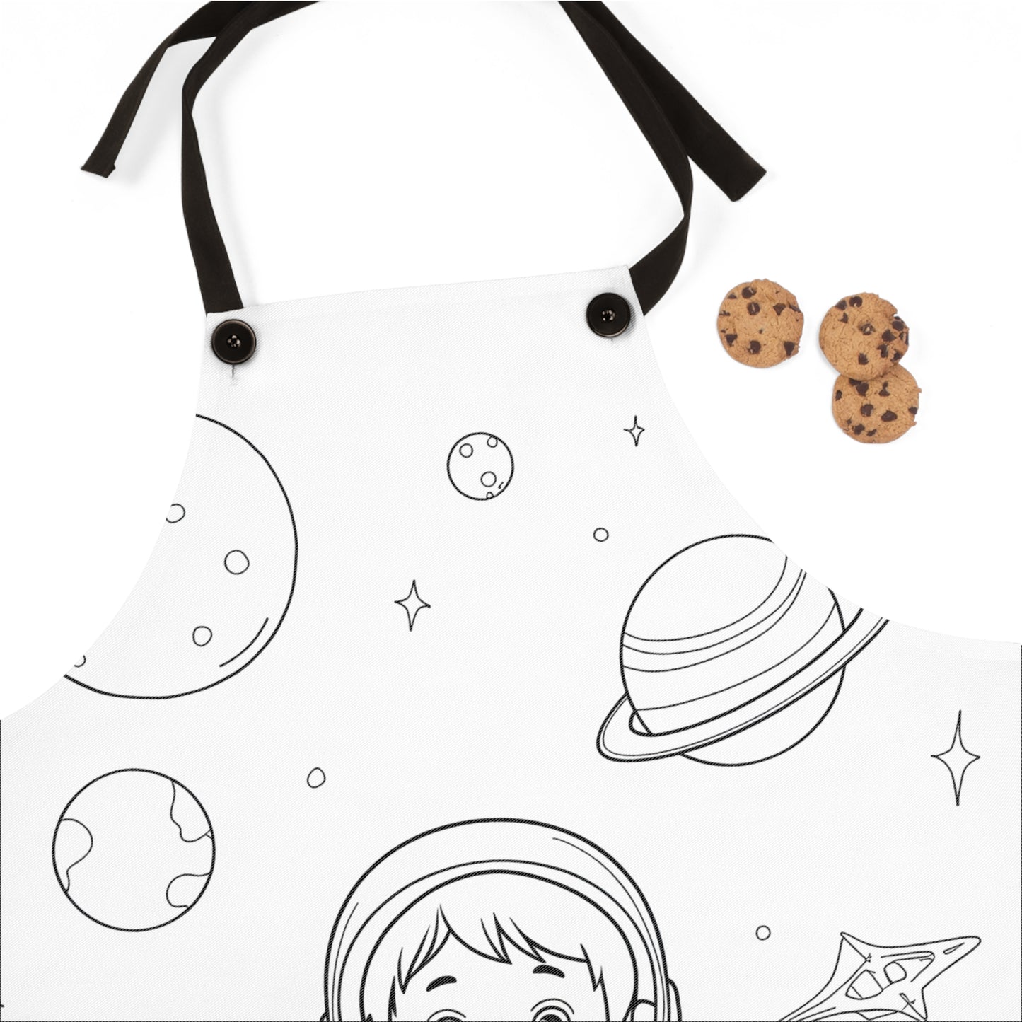 Apron Coloring Kit with 10 Fabric Markers - Space Adventure