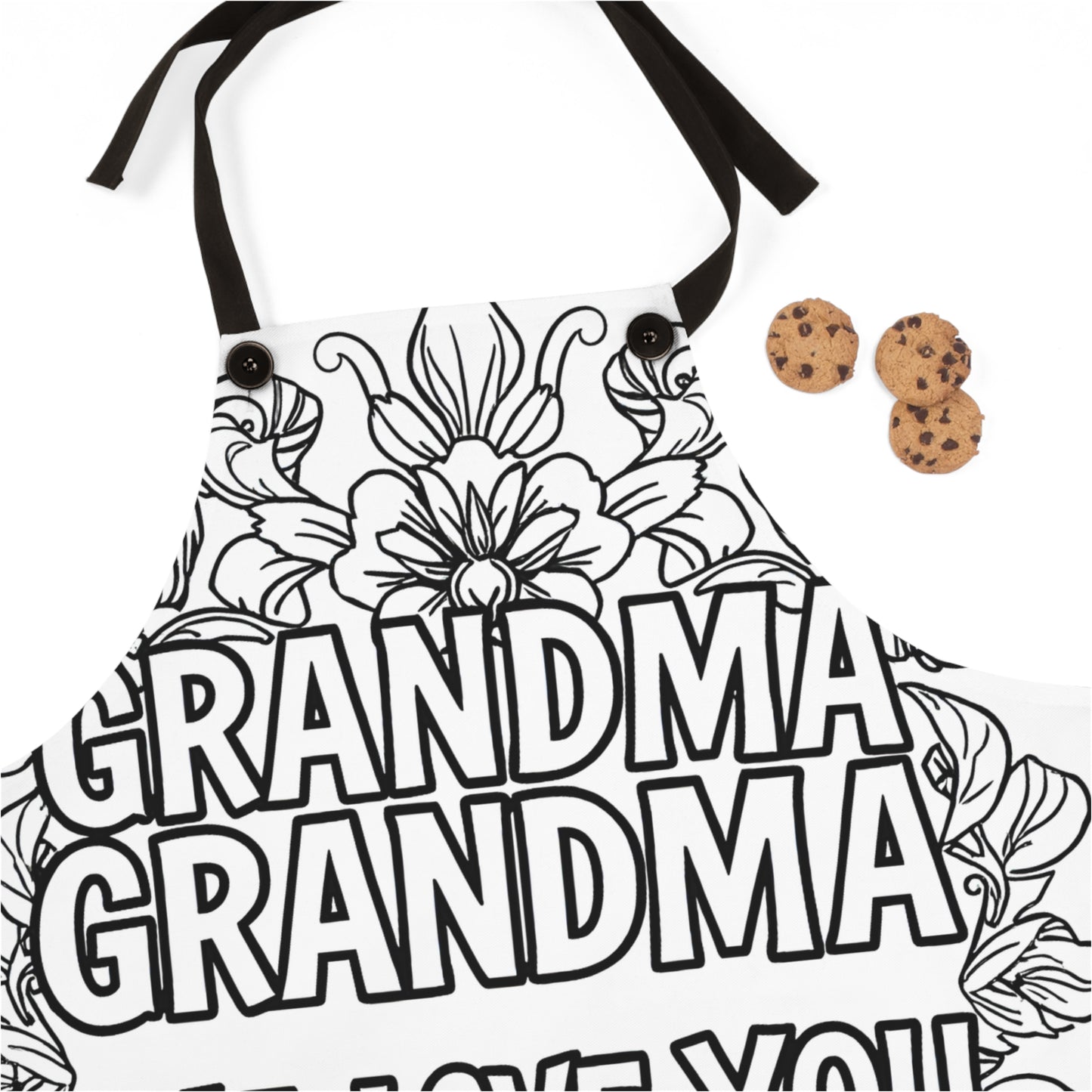 Apron Coloring Kit with 10 Fabric Markers - Grandma Appreciation