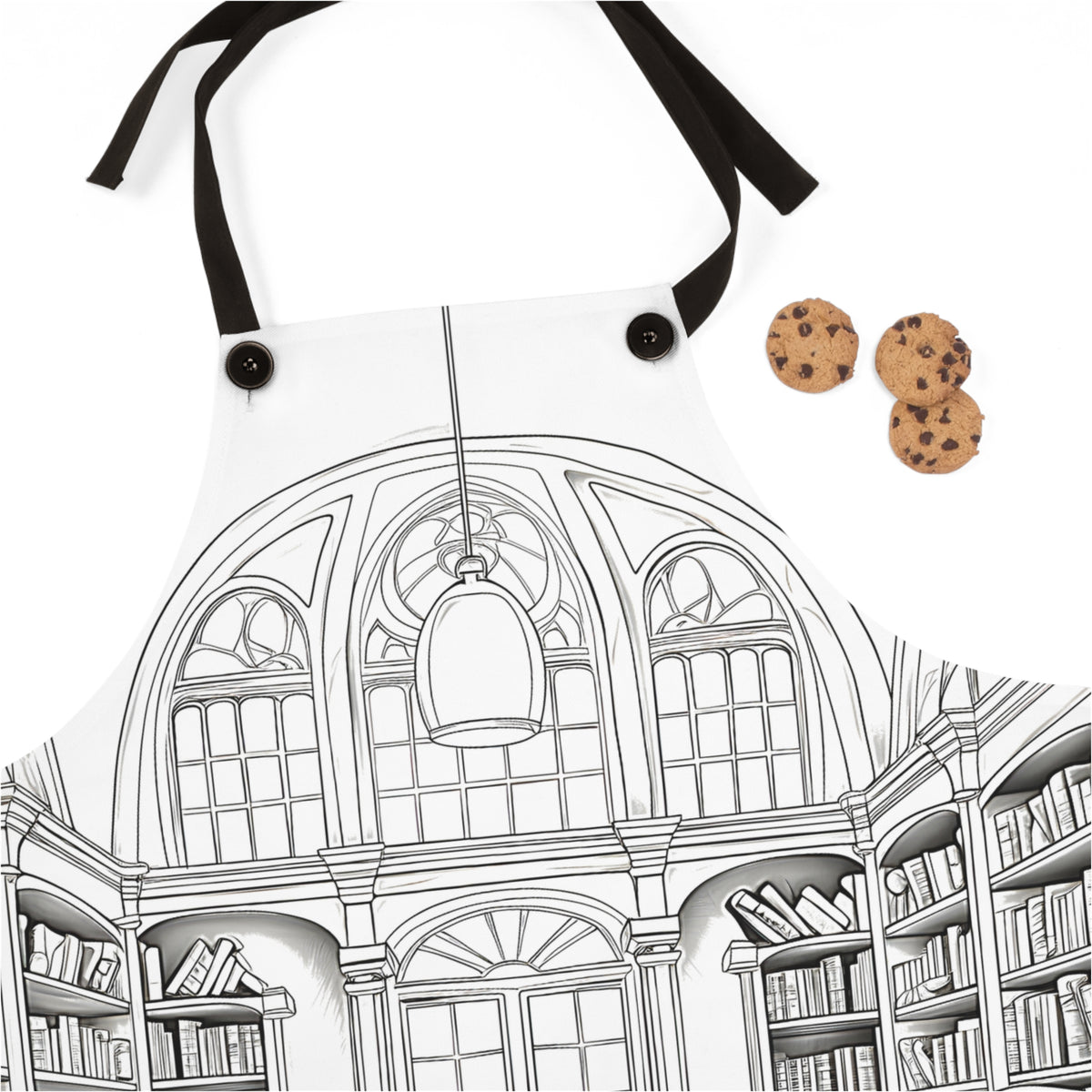 Library Apron Apron Coloring Kit with 10 Fabric Markers - Victorian-style Library ...