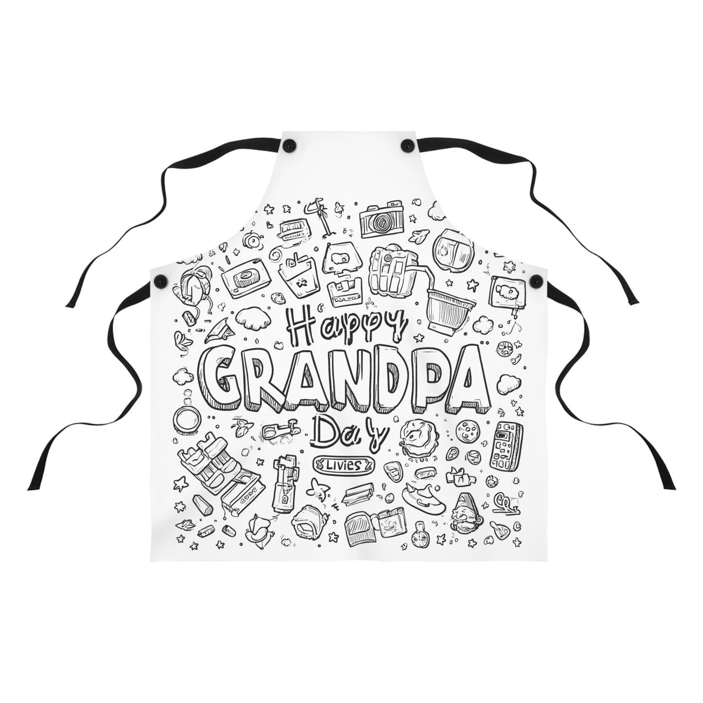 Apron Coloring Kit with 10 Fabric Markers - Grandparents Day