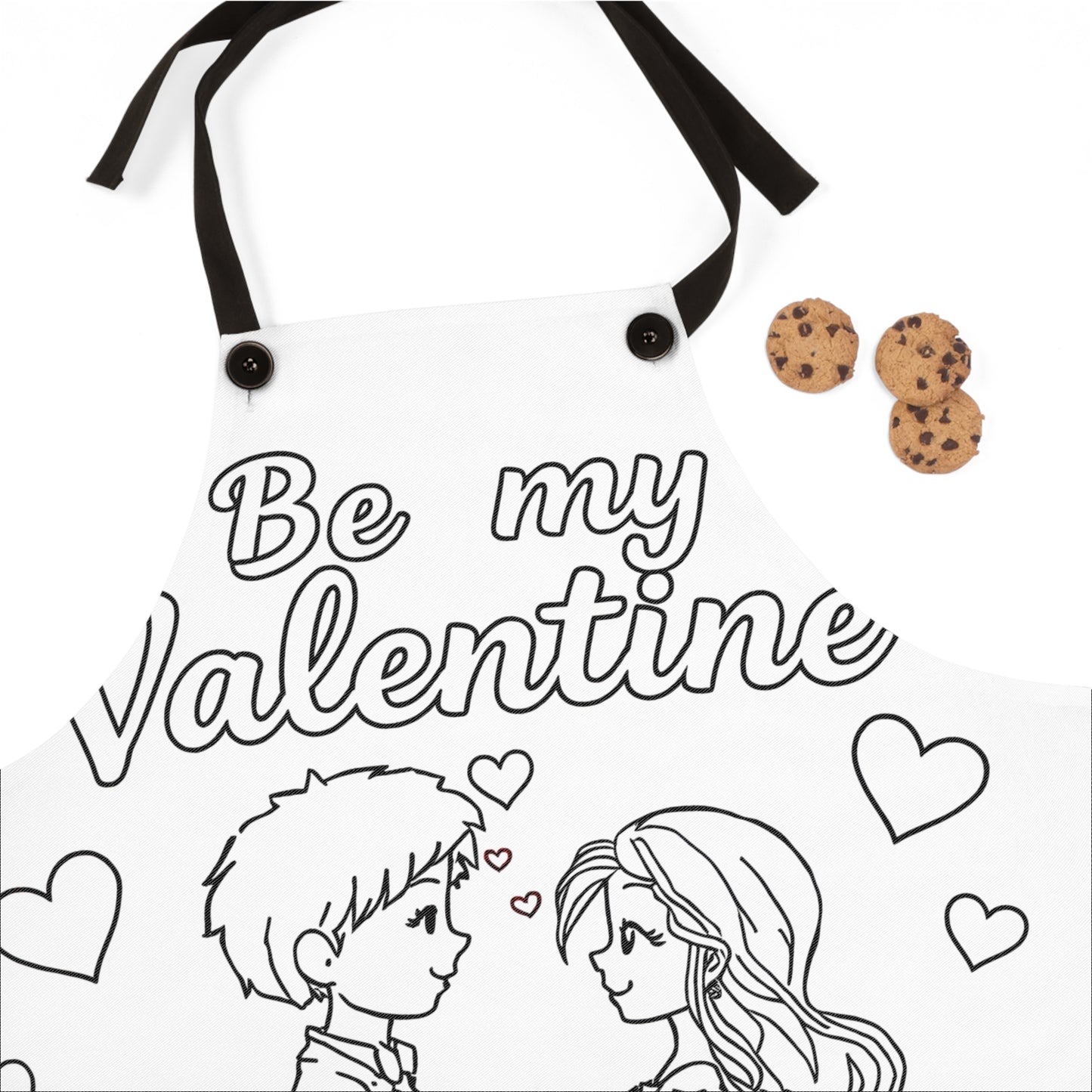 Apron Coloring Kit with 10 Fabric Markers - Valentine