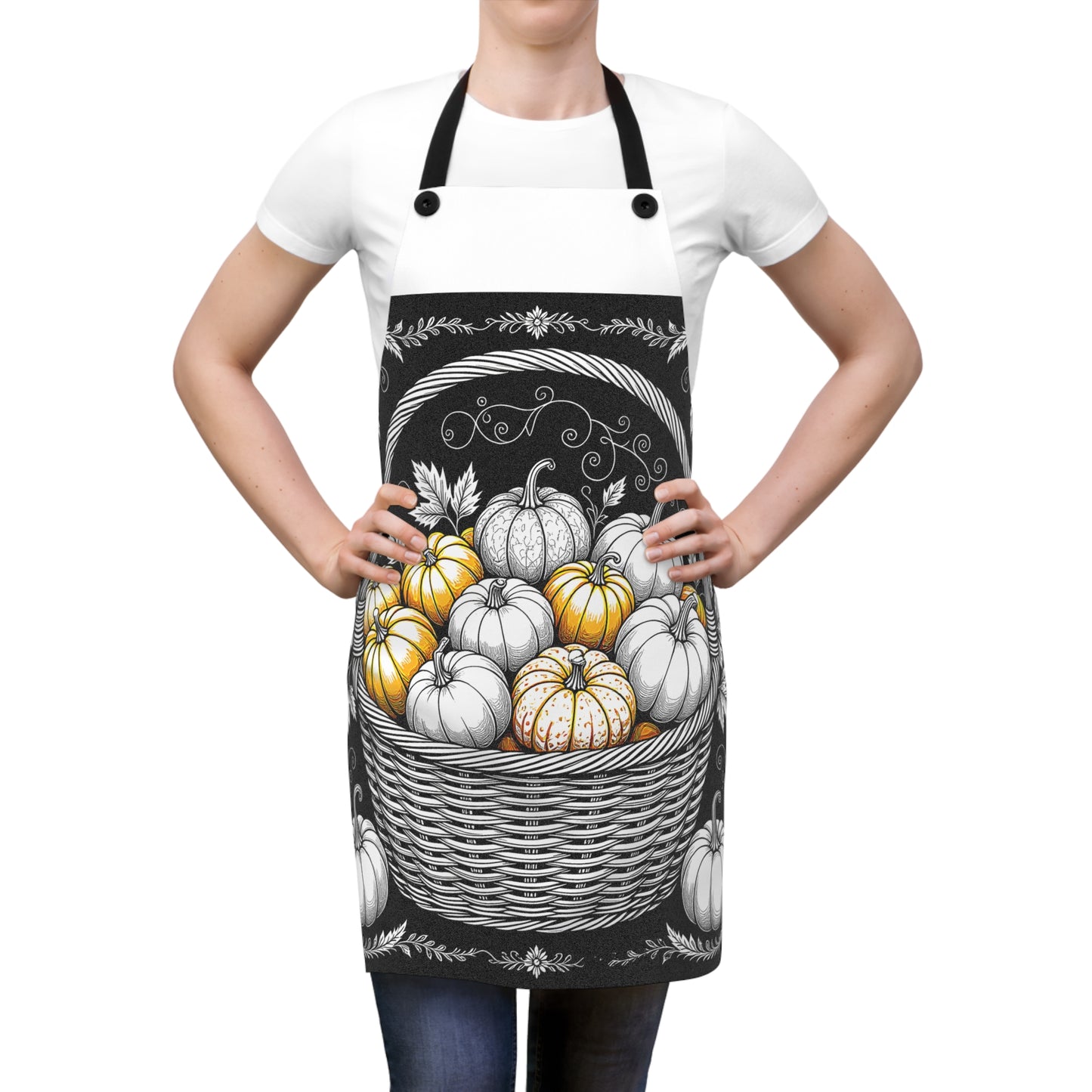 Apron Coloring Kit with 10 Fabric Markers - Pumpkins