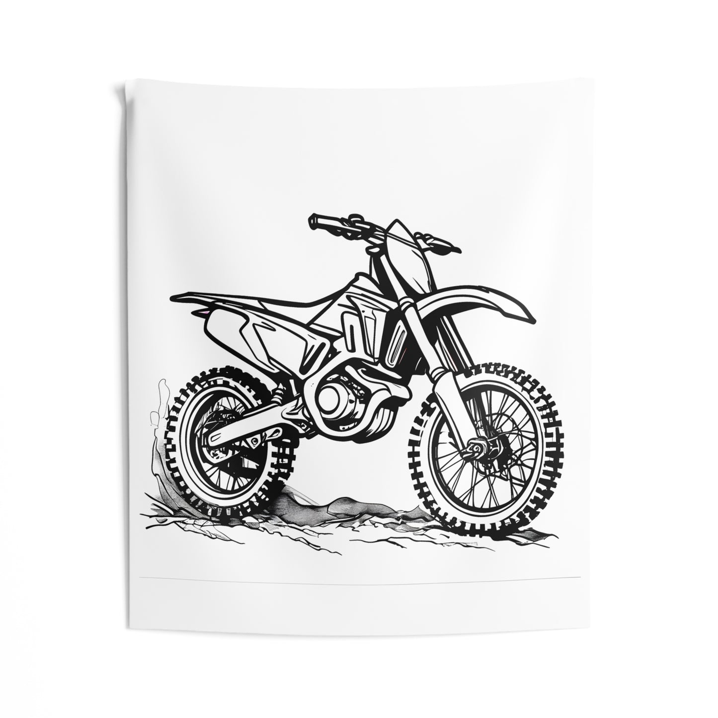 Indoor Wall Tapestries Coloring Kit with 10 Fabric Markers - Dirt Bike Adventure