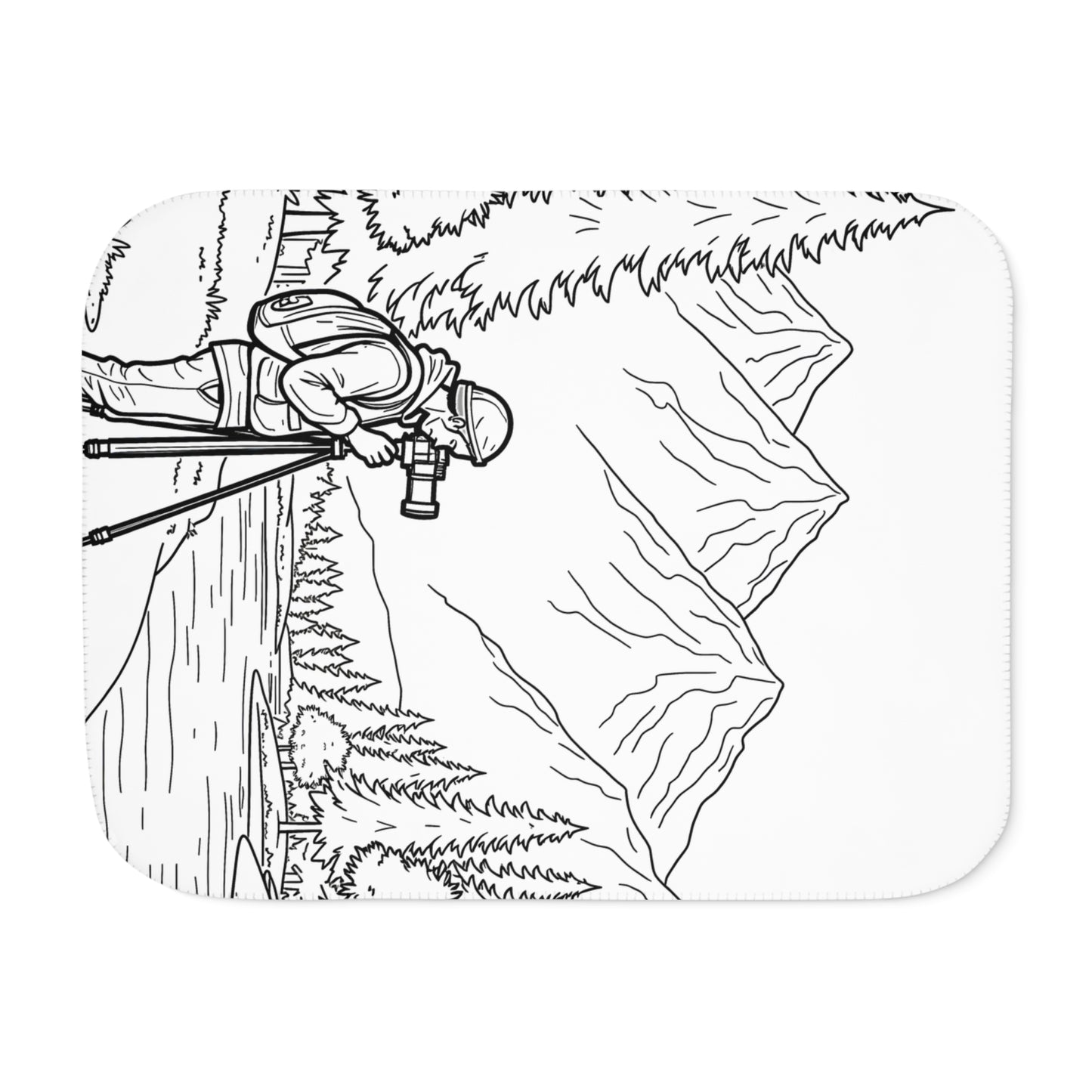 Blanket Coloring Kit with 10 Fabric Markers - Mountains
