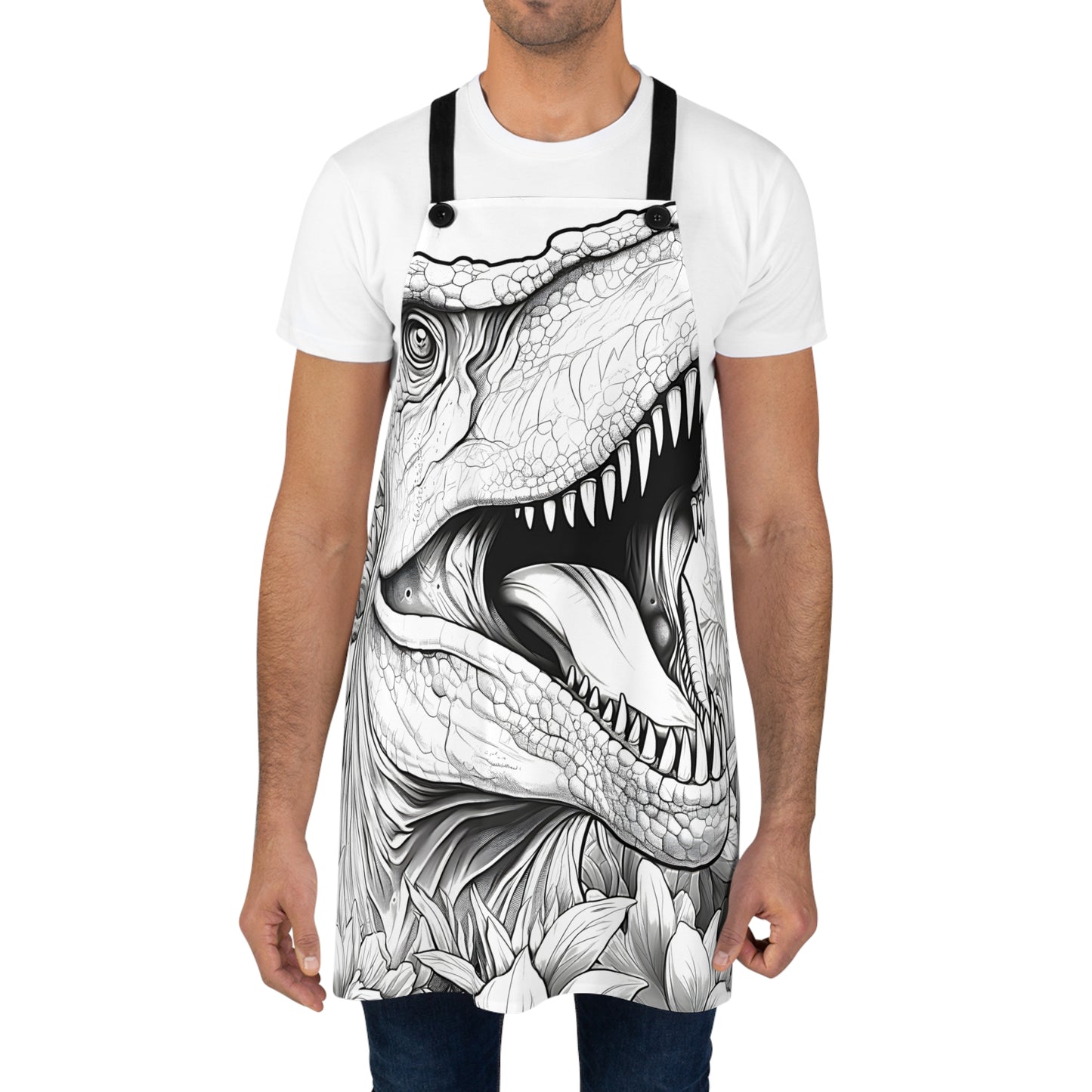 Apron Coloring Kit with 10 Fabric Markers - Tyrannosaurus Rex