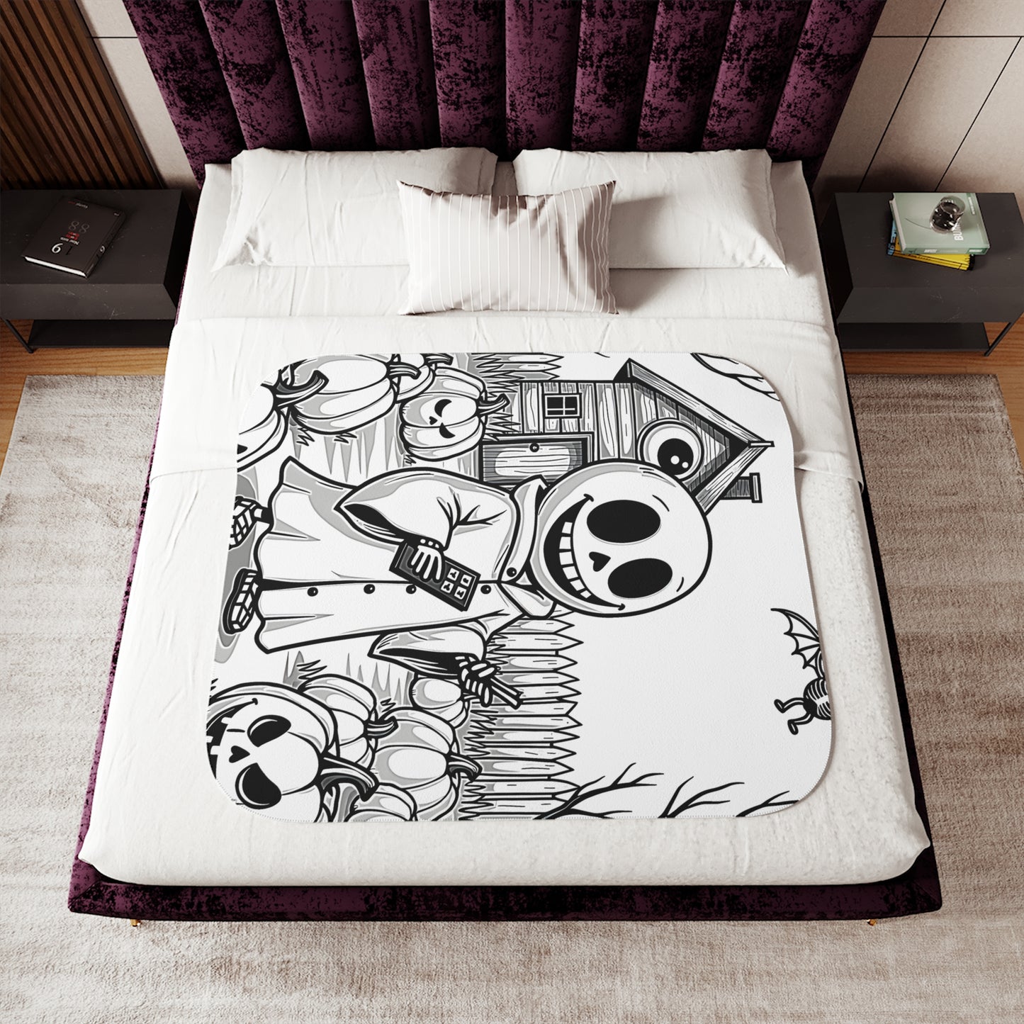 Blanket Coloring Kit with 10 Fabric Markers - Spooky