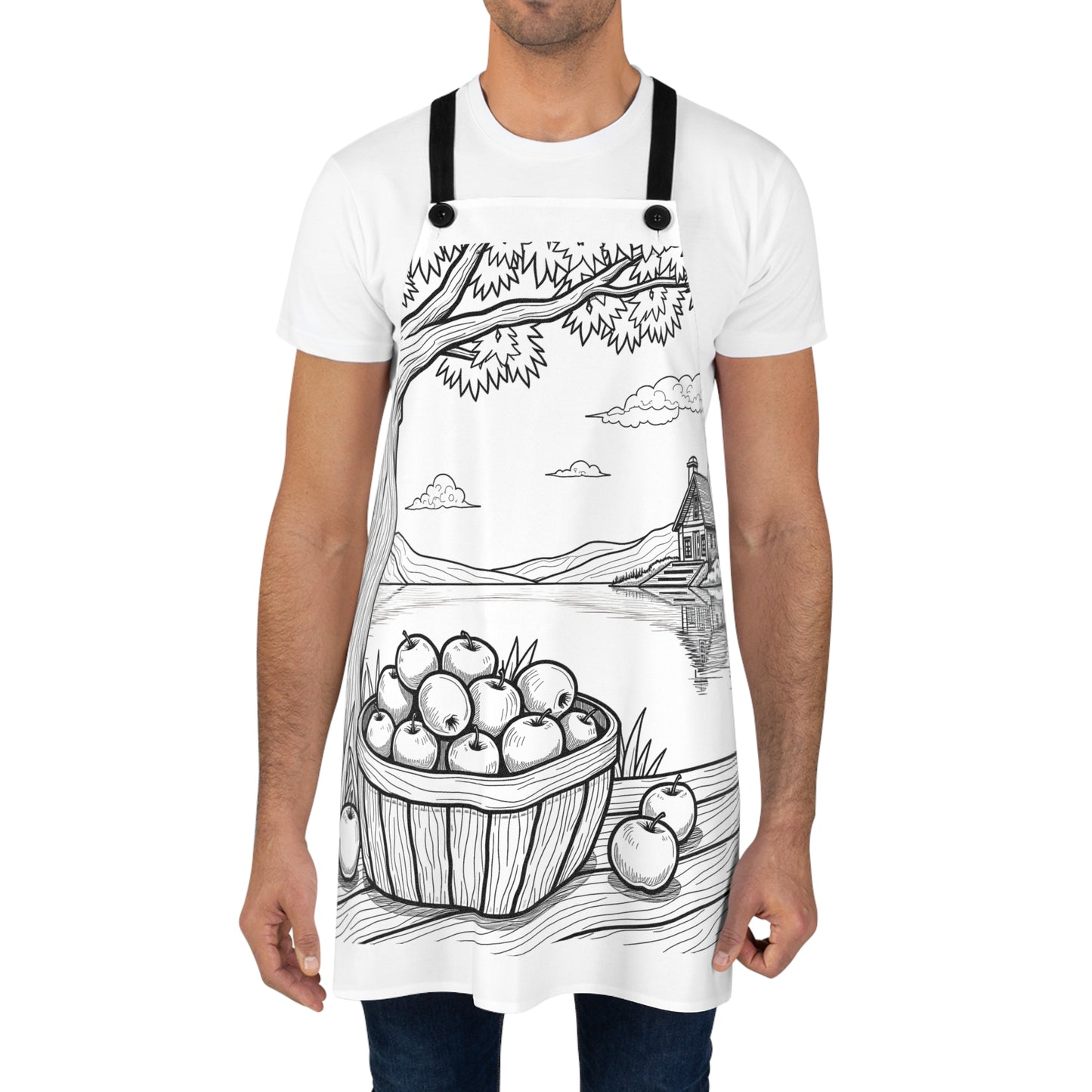 Apron Coloring Kit with 10 Fabric Markers - Countryside