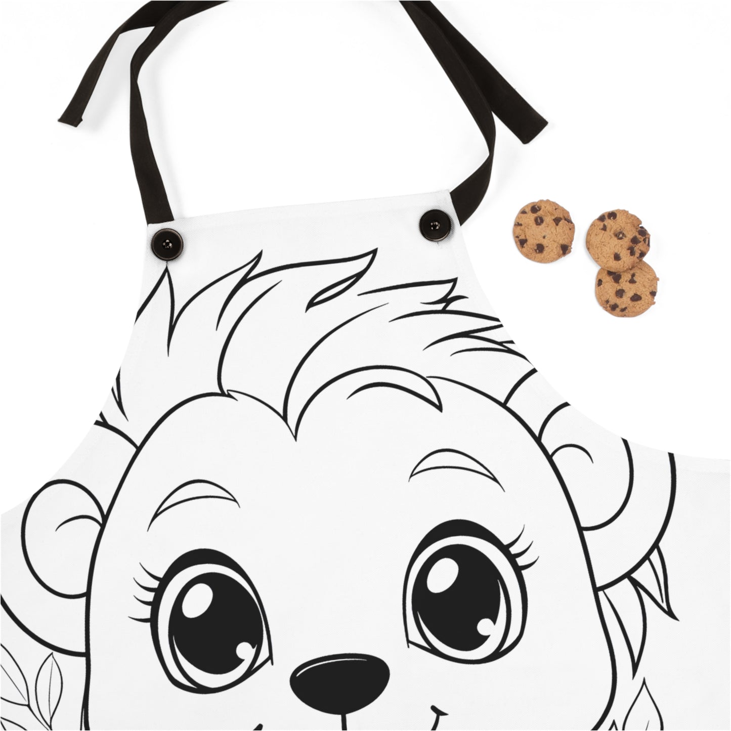 Apron Coloring Kit with 10 Fabric Markers - Baby Lion