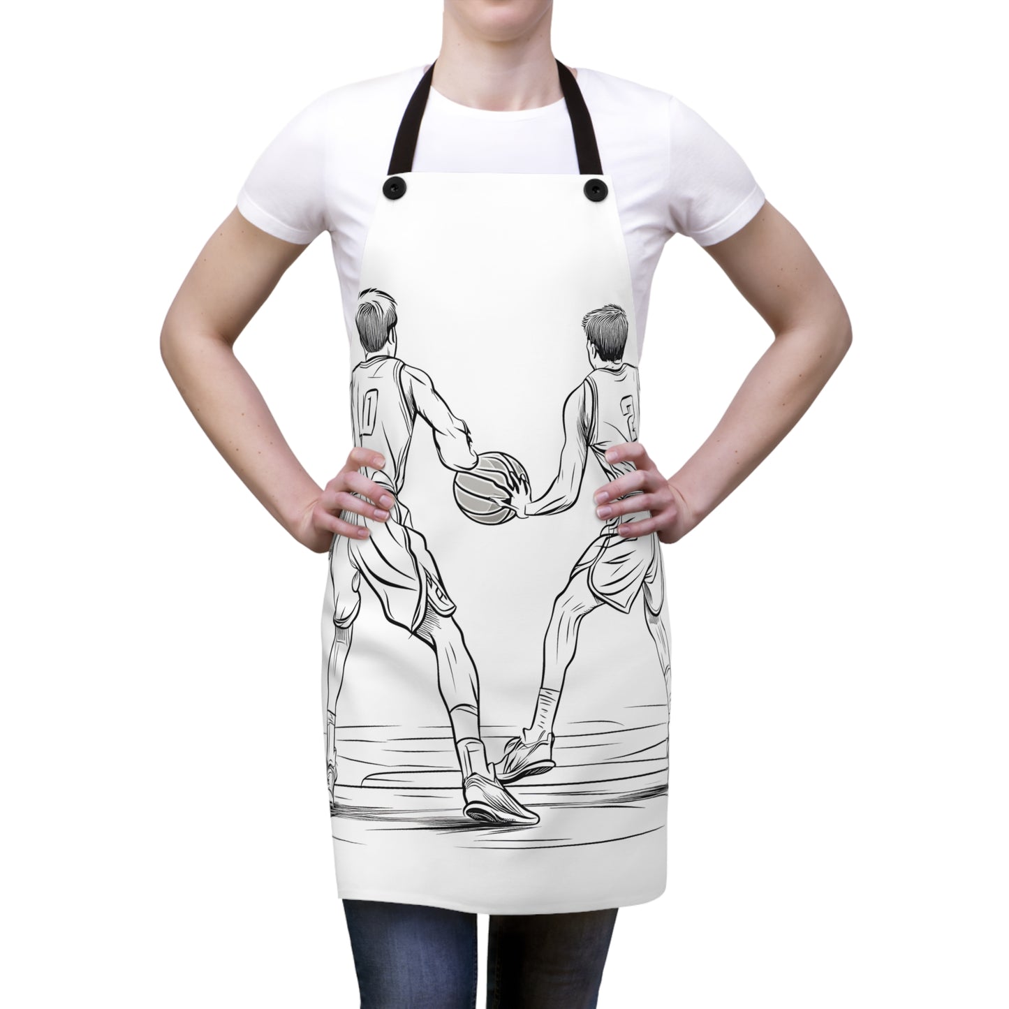 Apron Coloring Kit with 10 Fabric Markers - Players in Action