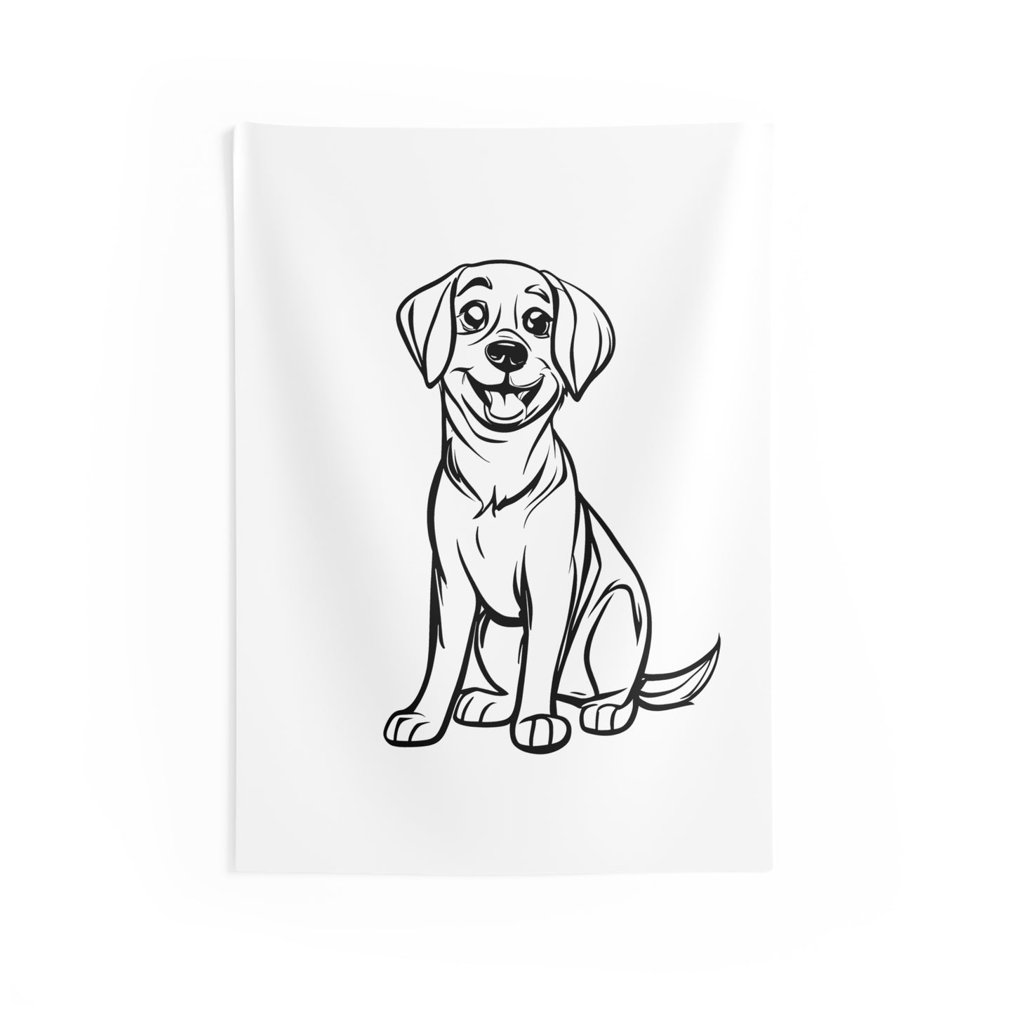 Indoor Wall Tapestries Coloring Kit with 10 Fabric Markers - Puppy