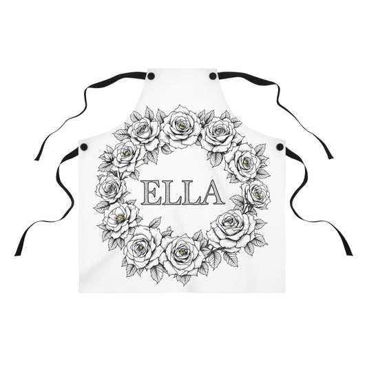 Apron Coloring Kit with 10 Fabric Markers - Floral Wreath