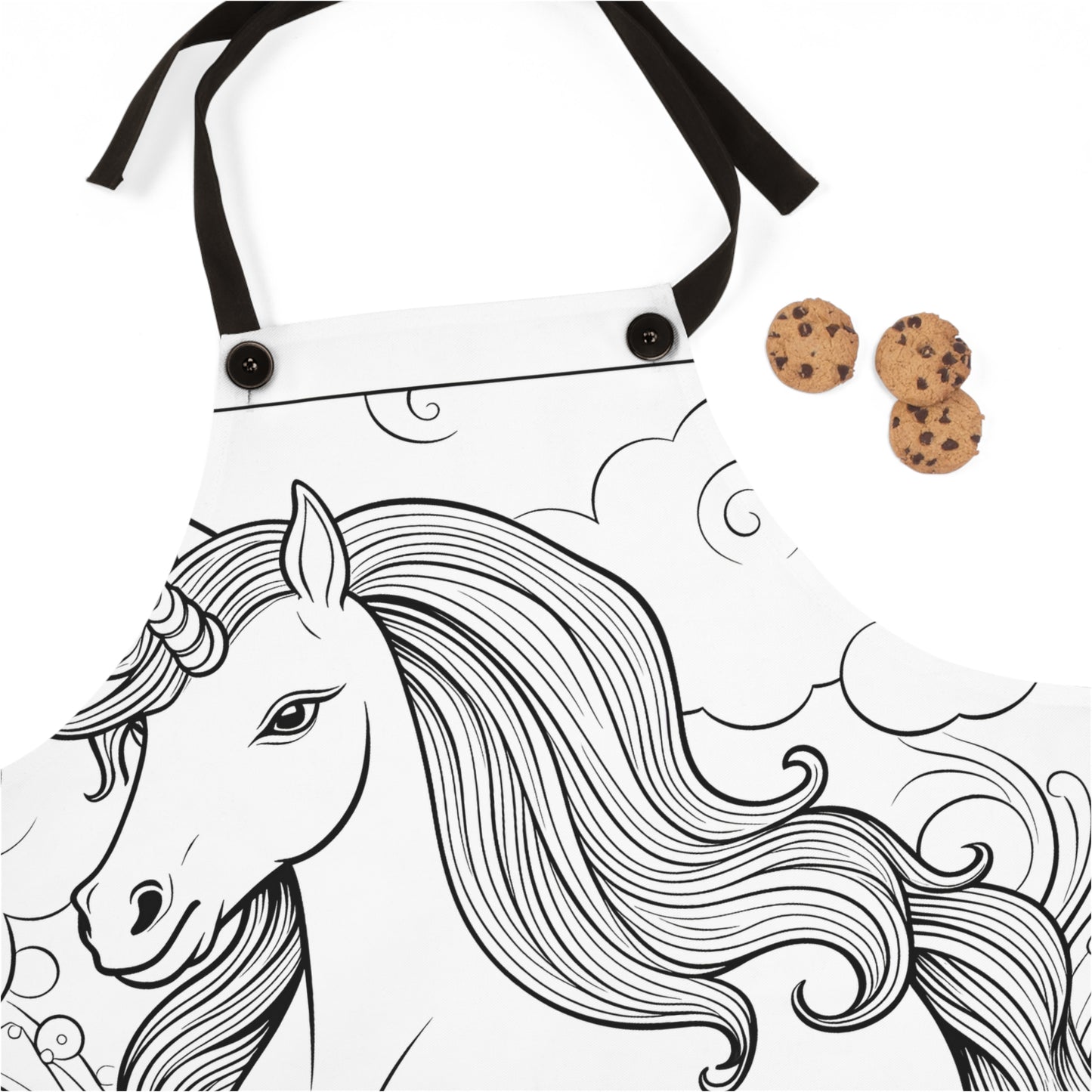 Apron Coloring Kit with 10 Fabric Markers - Fantasy Unicorn