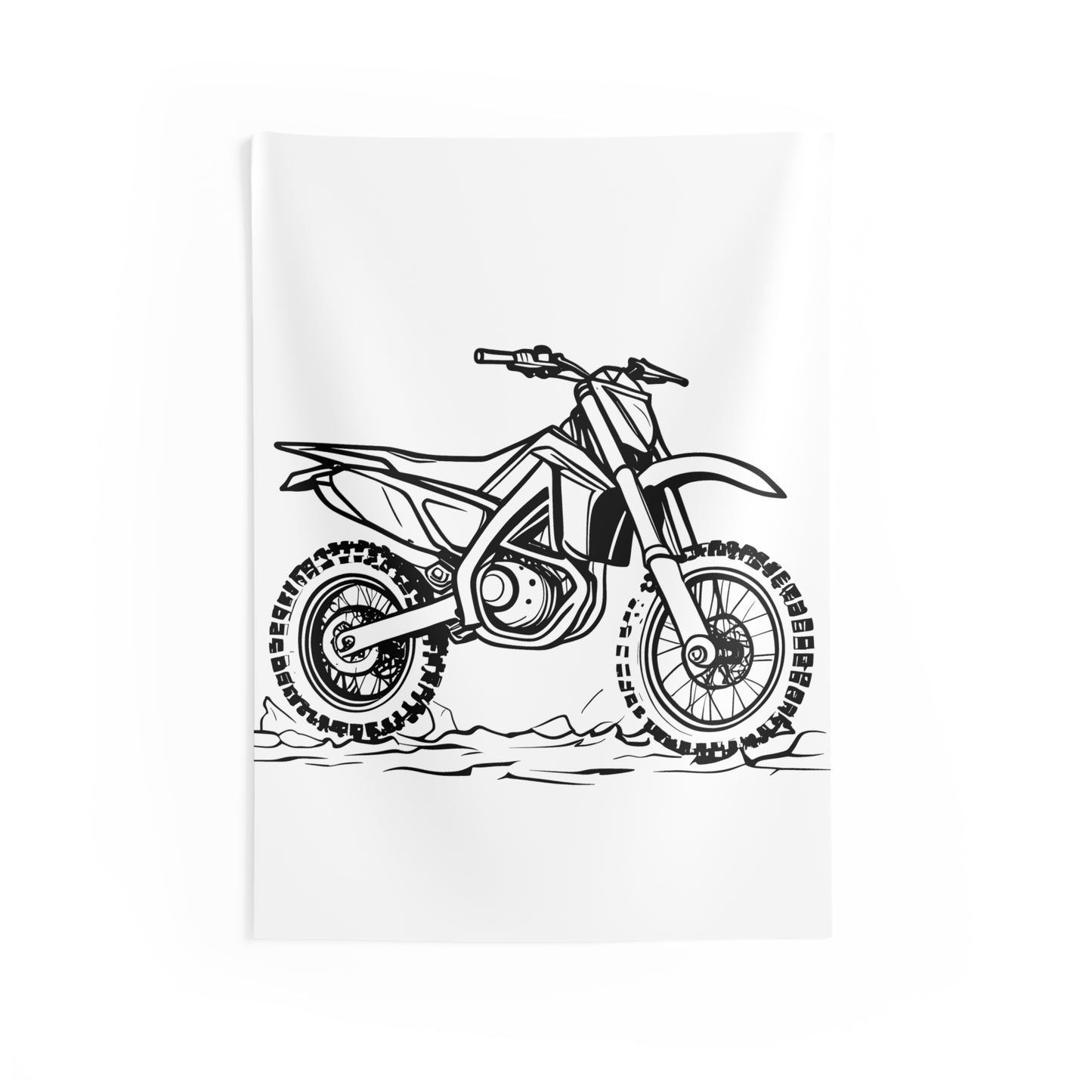 Indoor Wall Tapestries Coloring Kit with 10 Fabric Markers - Dirt Bike