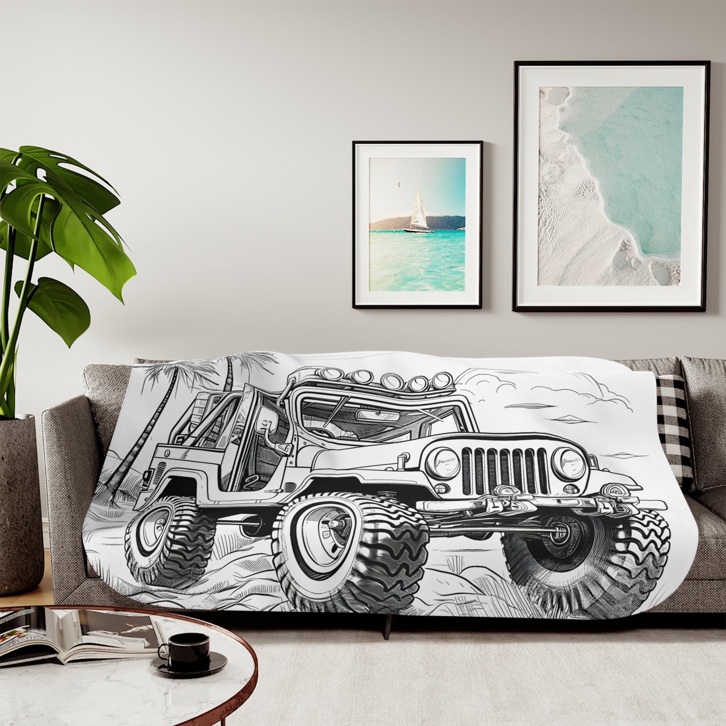 Blanket Coloring Kit with 10 Fabric Markers - Jeep