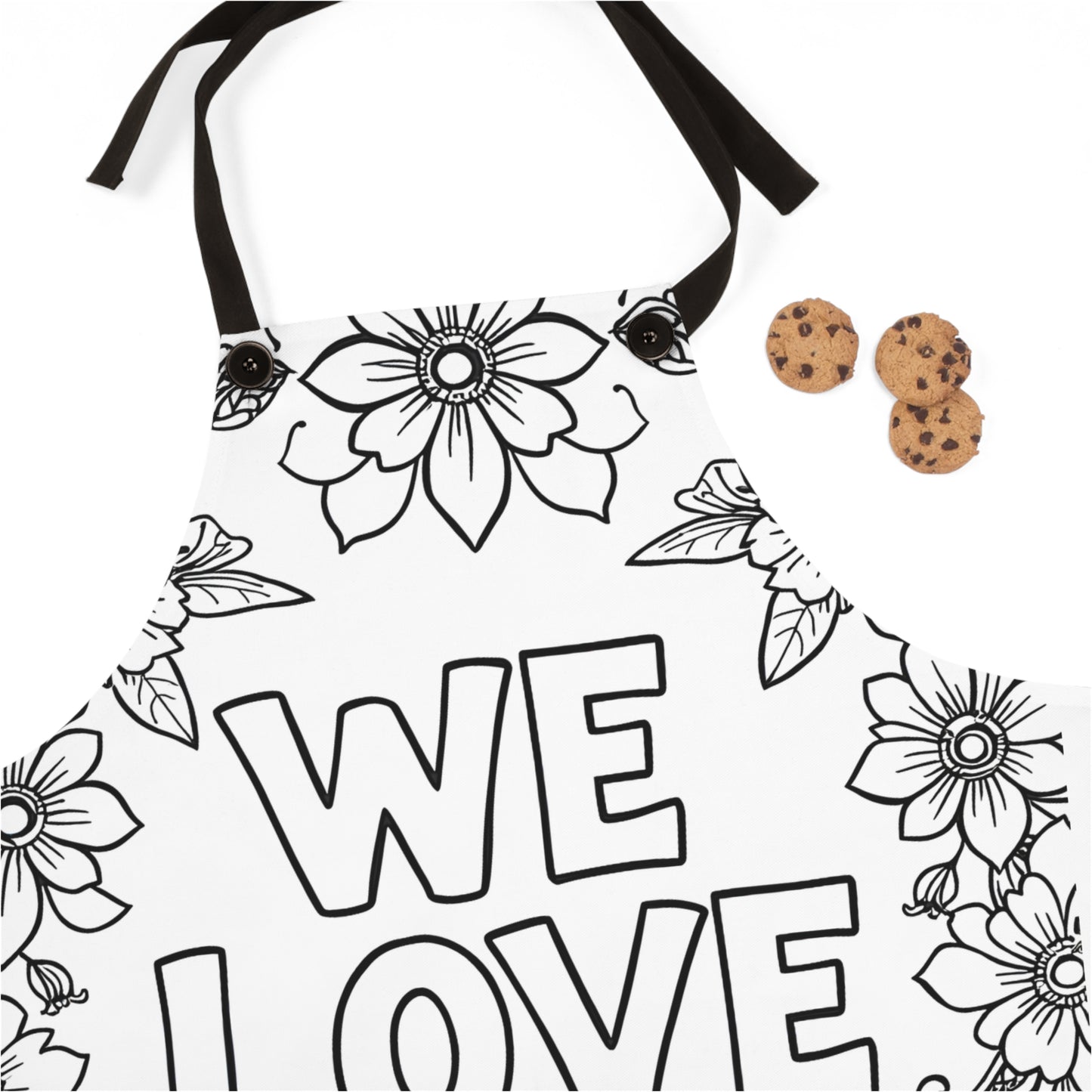 Apron Coloring Kit with 10 Fabric Markers - Floral Message