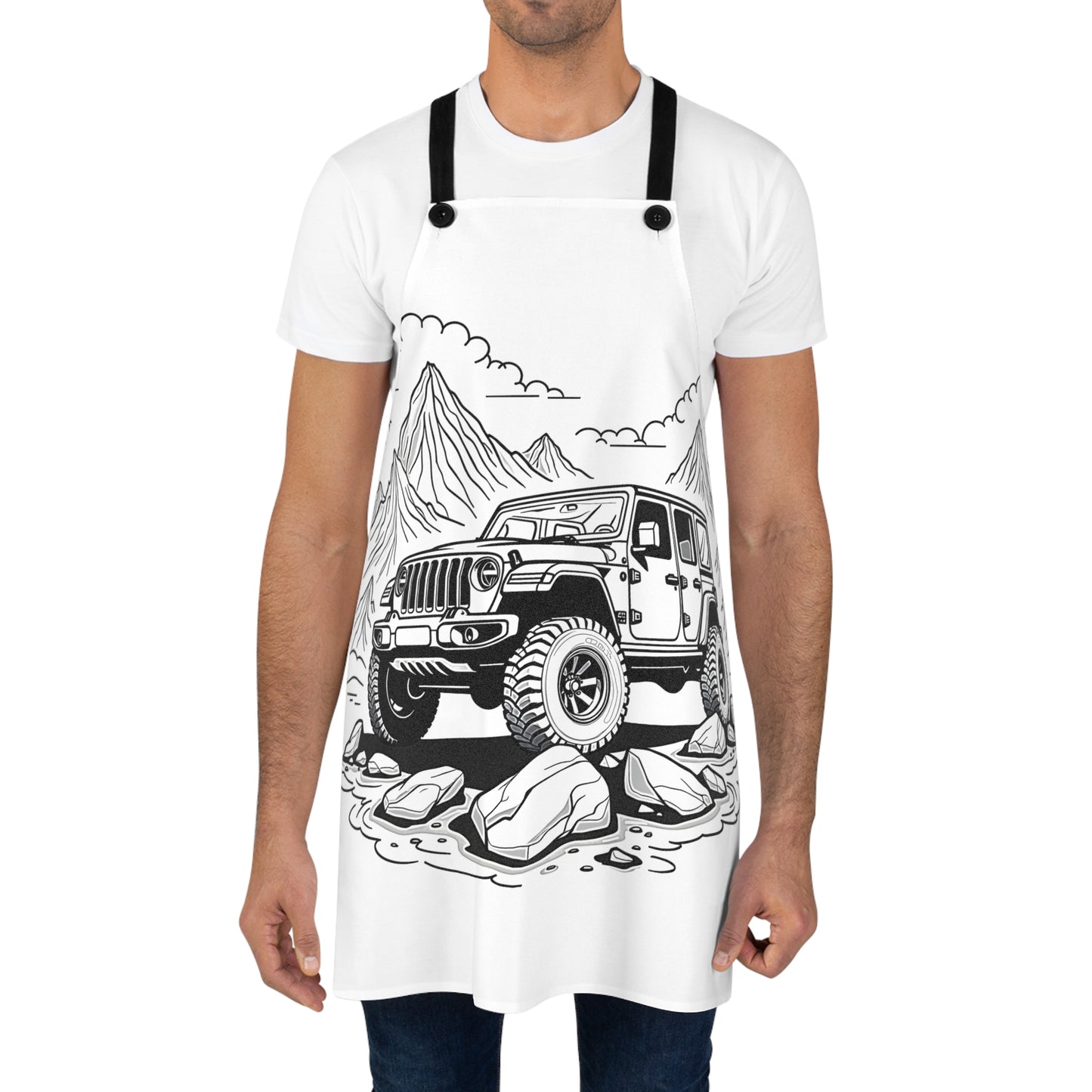 Apron Coloring Kit with 10 Fabric Markers - Jeep