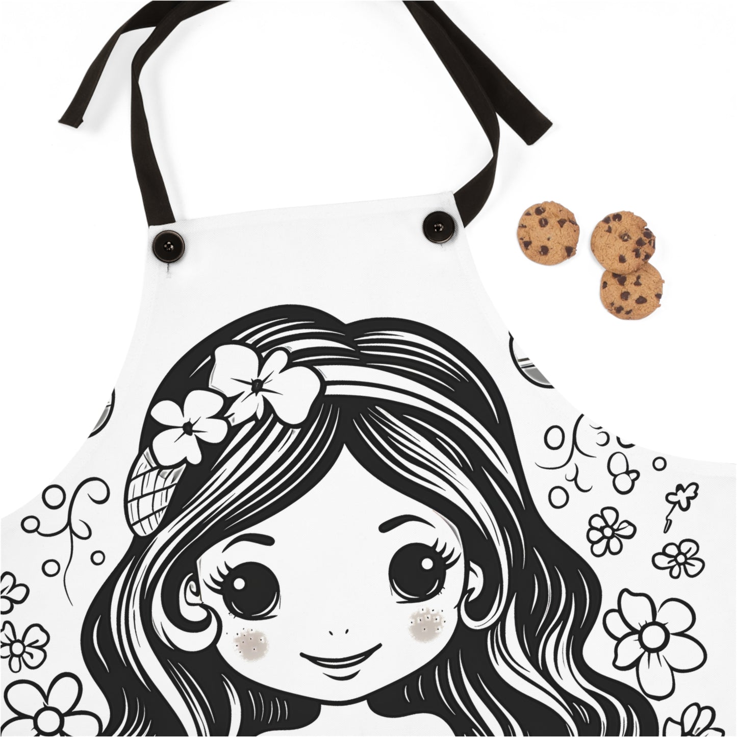 Apron Coloring Kit with 10 Fabric Markers - Flower Fairy