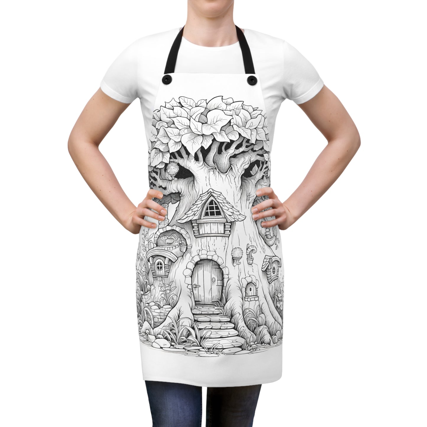 Apron Coloring Kit with 10 Fabric Markers - Tree House