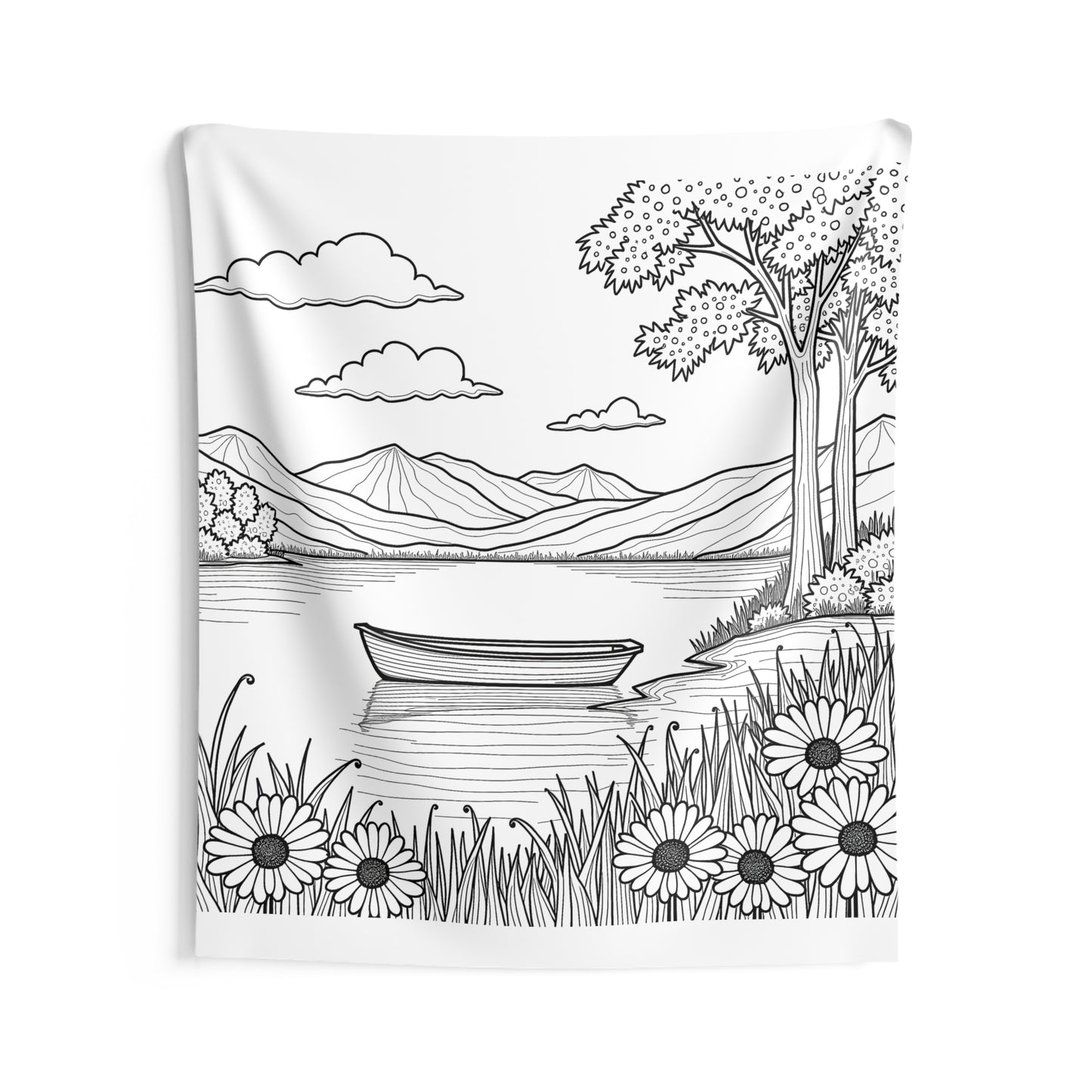 Indoor Wall Tapestries Coloring Kit with 10 Fabric Markers - Lakeside