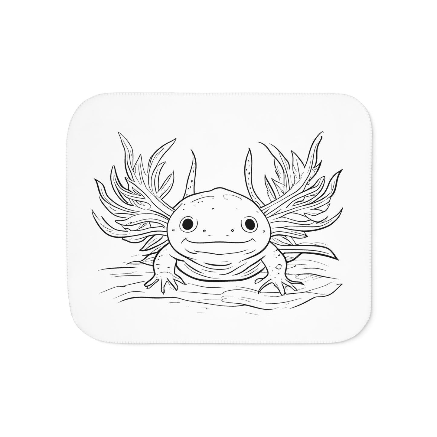 Blanket Coloring Kit with 10 Fabric Markers - Axolotl
