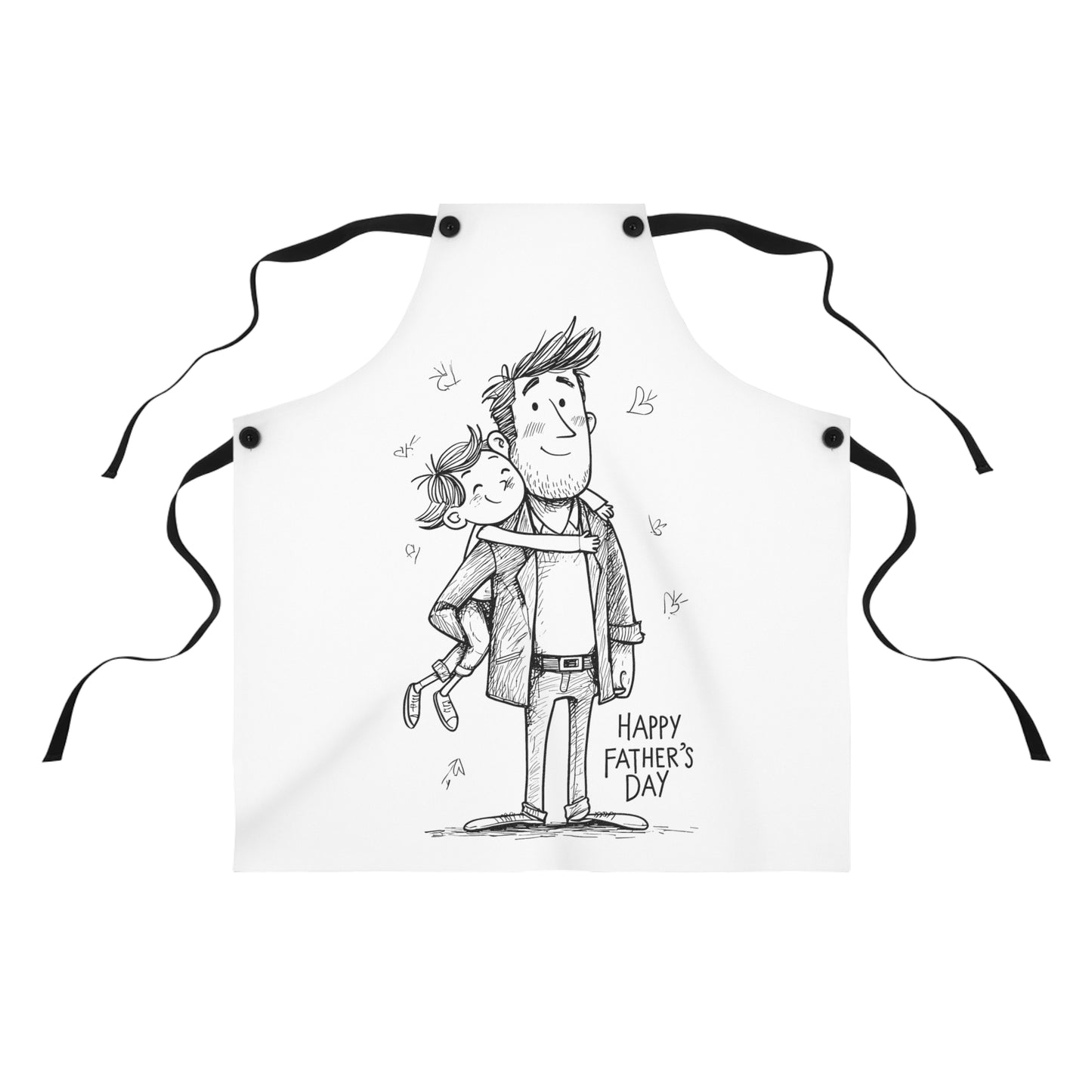 Apron Coloring Kit with 10 Fabric Markers - Father and Child Love