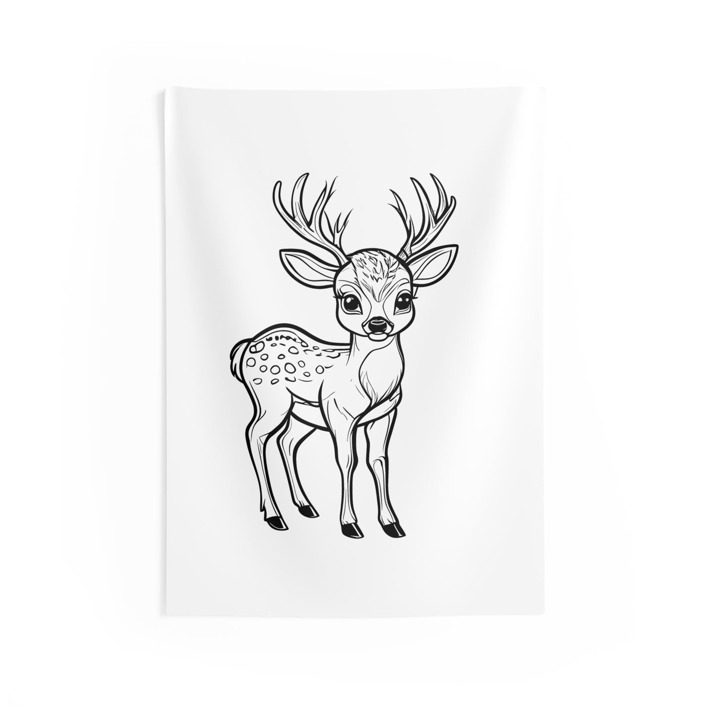 Indoor Wall Tapestries Coloring Kit with 10 Fabric Markers - Deer