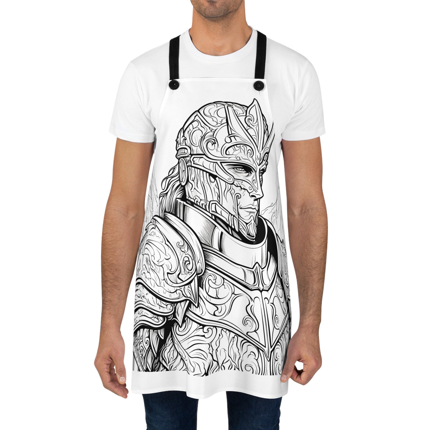 Apron Coloring Kit with 10 Fabric Markers - Armored Knight