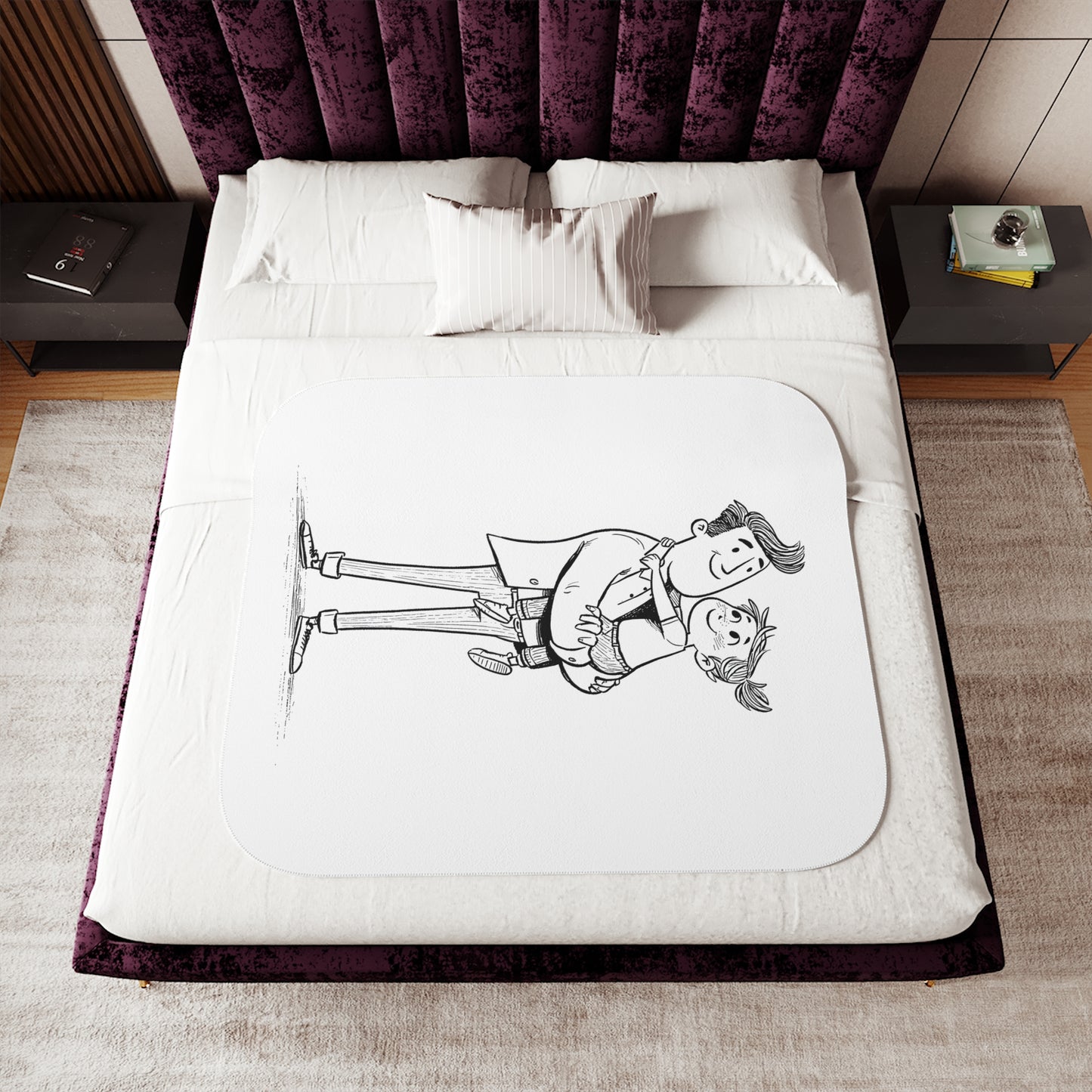 Blanket Coloring Kit with 10 Fabric Markers - Father and Daughter