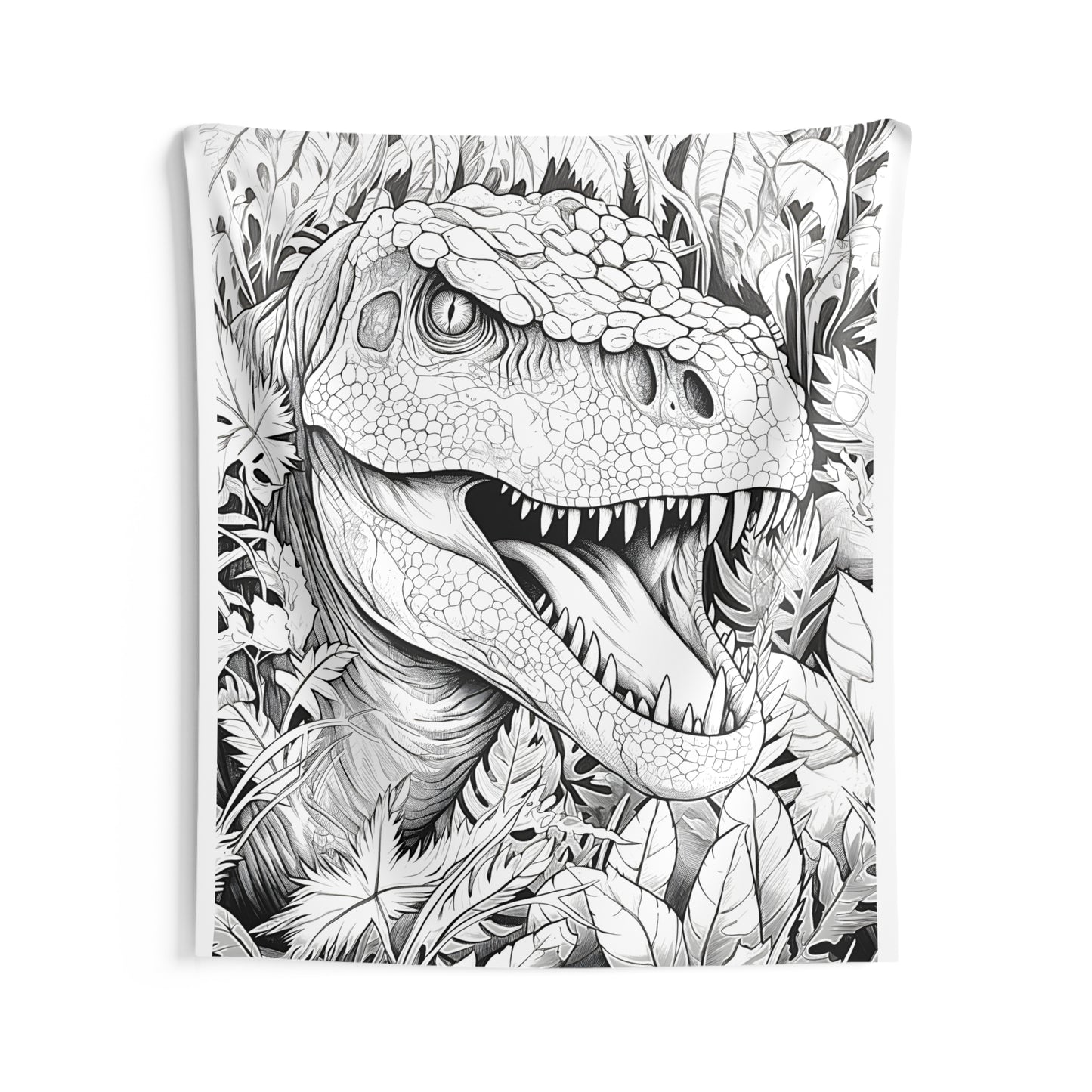 Indoor Wall Tapestries Coloring Kit with 10 Fabric Markers - Tyrannosaurus Rex