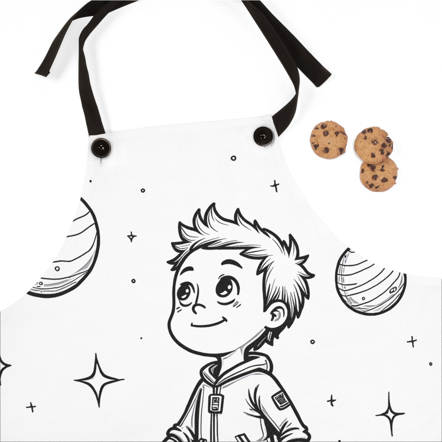 Apron Coloring Kit with 10 Fabric Markers - Child Astronaut