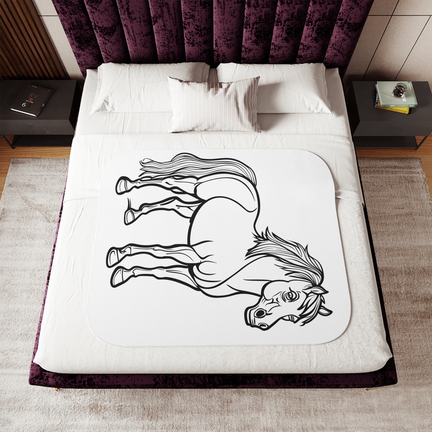 Blanket Coloring Kit with 10 Fabric Markers - Standing Horse