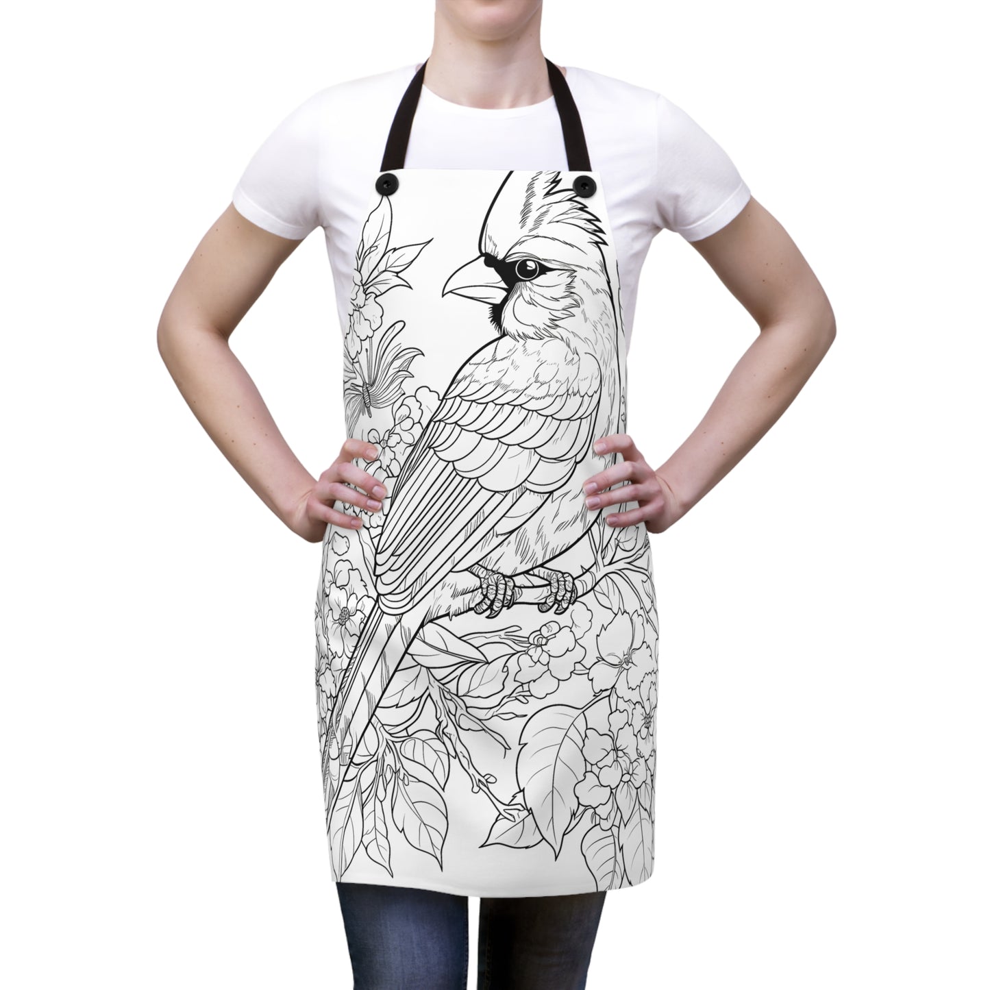 Apron Coloring Kit with 10 Fabric Markers - Cardinal