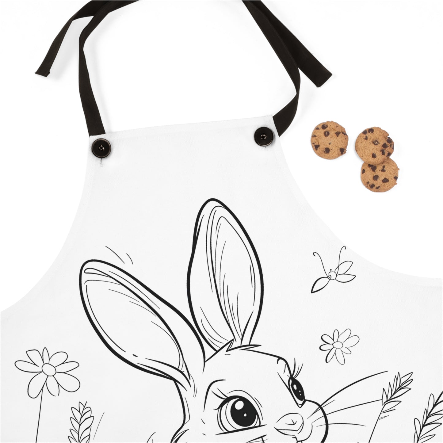 Apron Coloring Kit with 10 Fabric Markers - Bunny