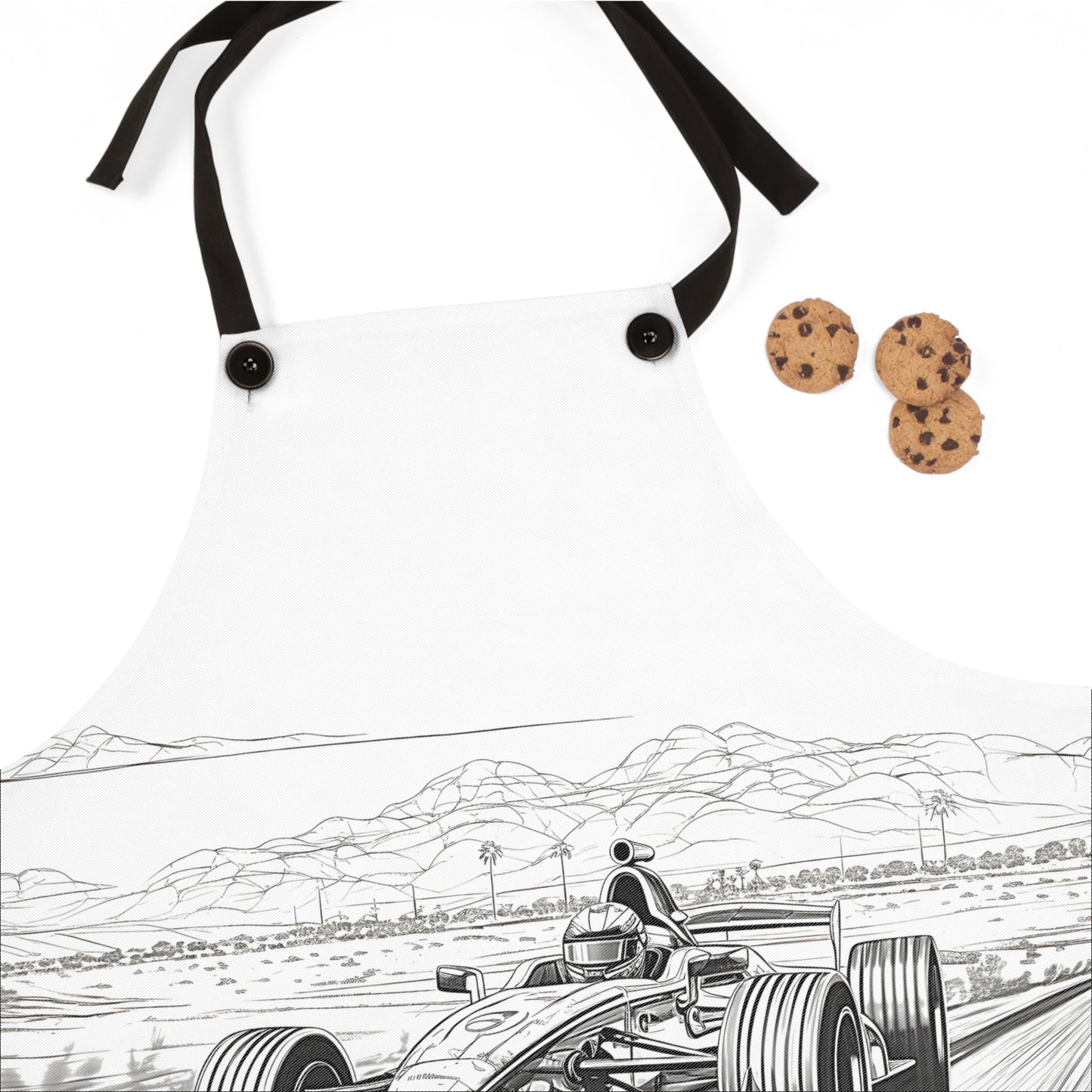 Apron Coloring Kit with 10 Fabric Markers - Formula 1 Race Car