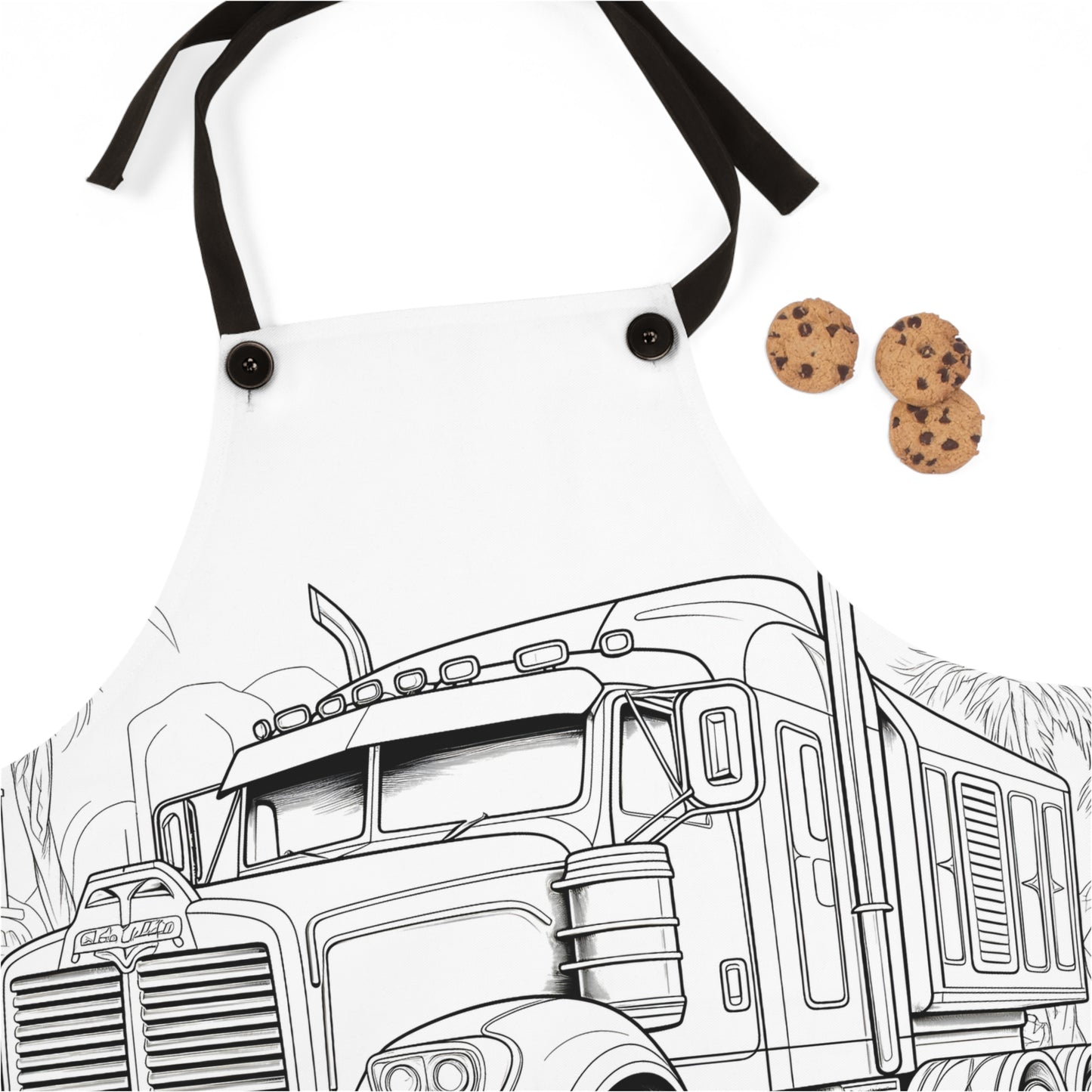 Apron Coloring Kit with 10 Fabric Markers - Big Rig