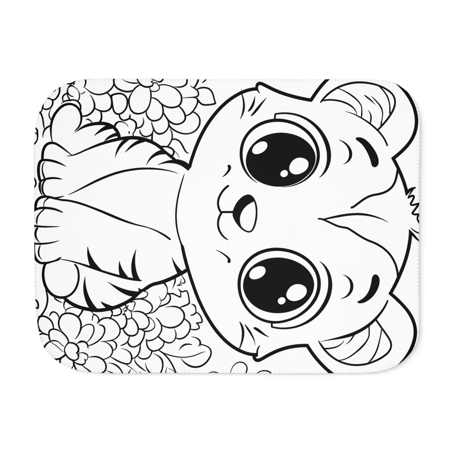 Blanket Coloring Kit with 10 Fabric Markers - Cute Baby Tiger