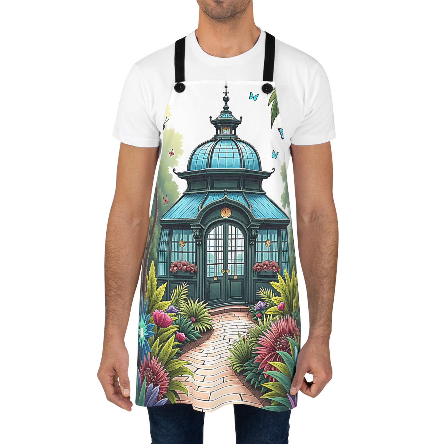 Apron Colorful Graphic Design - Butterflies and Pavilion