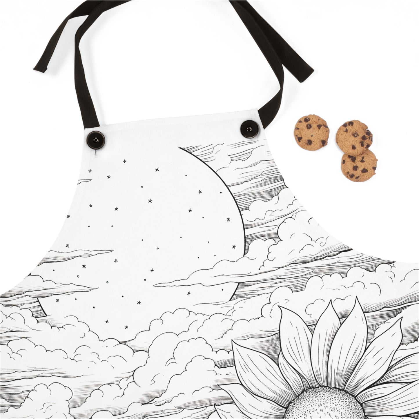 Apron Coloring Kit with 10 Fabric Markers - Sunflowers